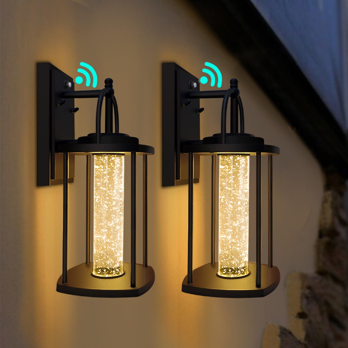 Partphoner Black Dusk To Dawn Sensor Led Wall Lantern, 10W, 540 Lumen, Ip65 Waterproof, Ideal For Porch, Garage, Patio, Corridor, Stairway, Entryway, Hallway