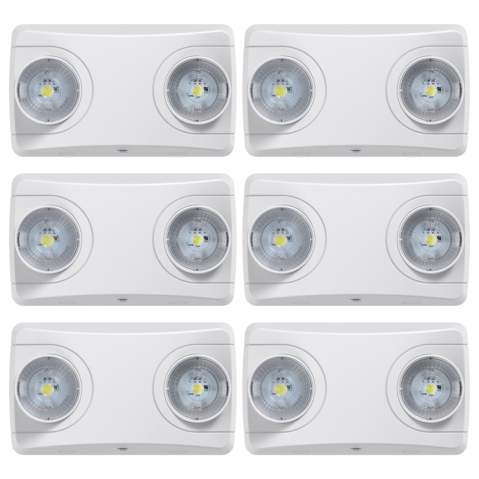 SITISFI Emergency Light with Battery Backup, Commercial Hardwired Exit Lighting Fixtures, Two Adjustable Head Bug Eye LED Emerge