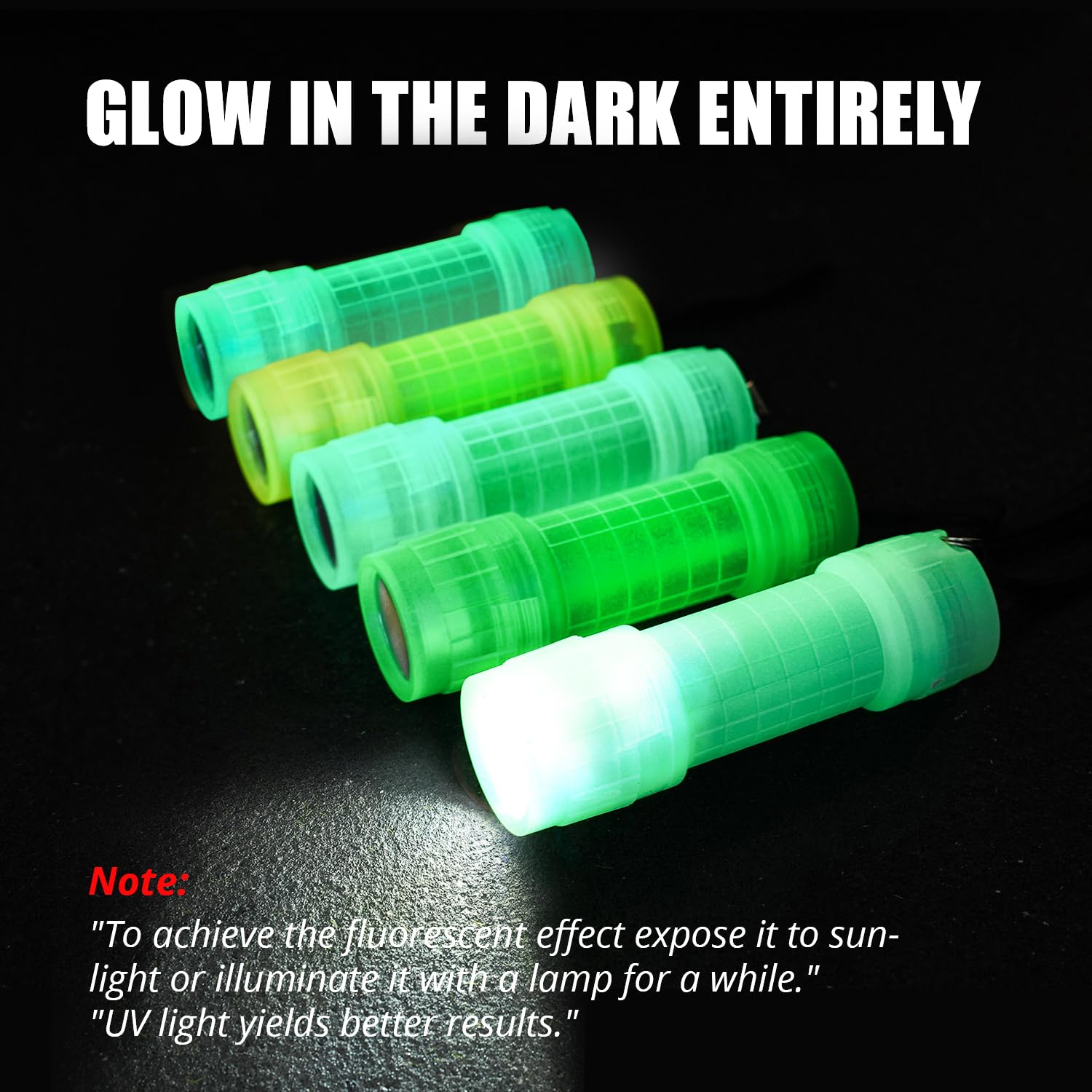 Kunhe 5 Pack Glow In The Dark Mini Flashlights For Kids - Batteries Included, Perfect Gifts