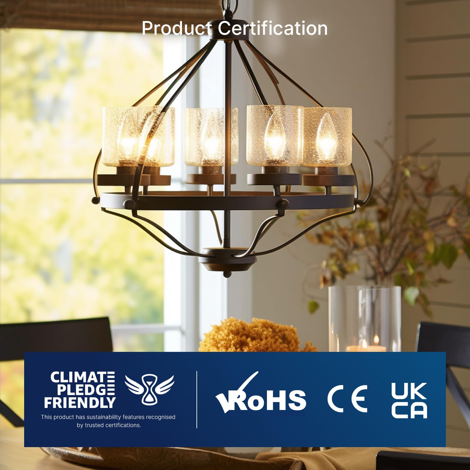 Flsnt 60W Equivalent Led Chandelier Light Bulbs, Dimmable Led B11 E26 Candelabra Base Bulbs, 3500K Natural White, 550Lm, 24 Pack
