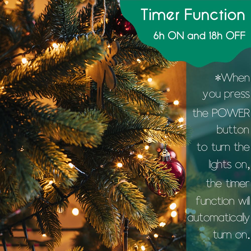 Sislyania Battery Operated Christmas Lights - 50 Led Mini Lights Battery Operated String Lights Indoor Outdoor String Lights With Timer 8 Modes Fairy Lights For Christmas Tree Wreath Party, Warm White