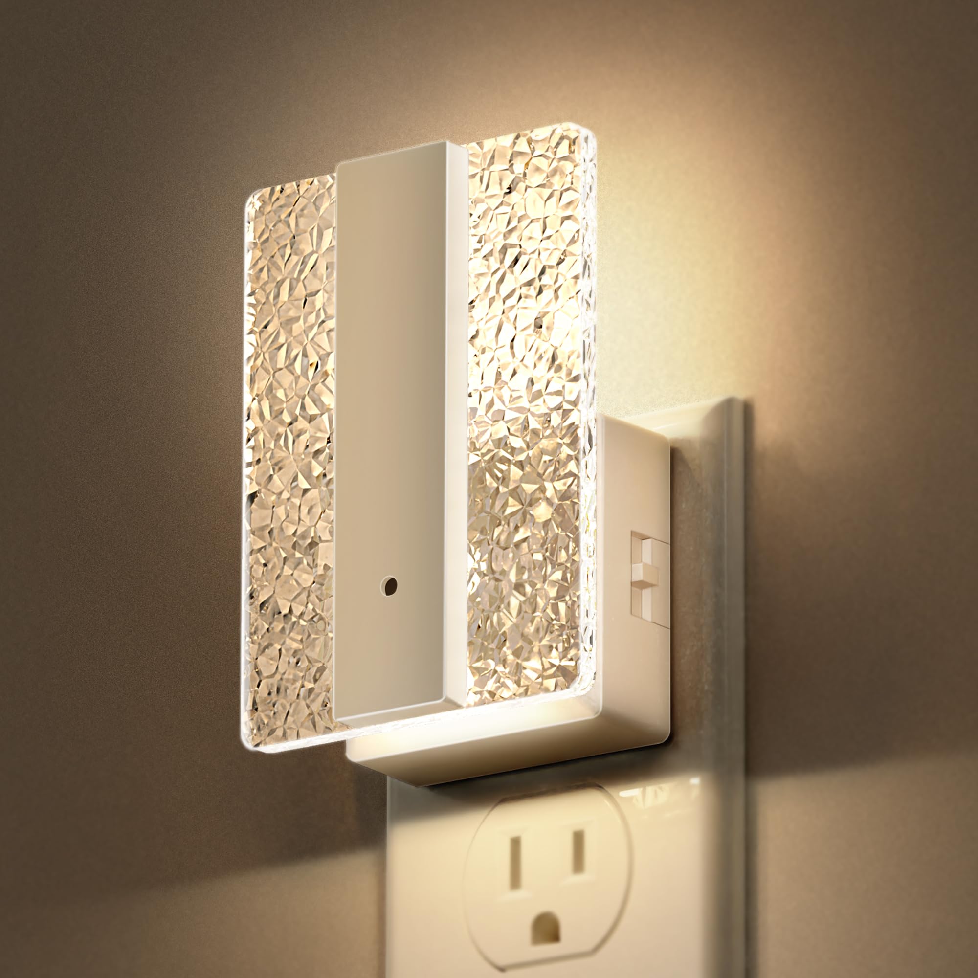 DORESshop LED Night Lights Plug Into Wall, Mordern Night Light with Dusk-to-Dawn Sensor, Dimmable Decorative Nightlights, Adjust