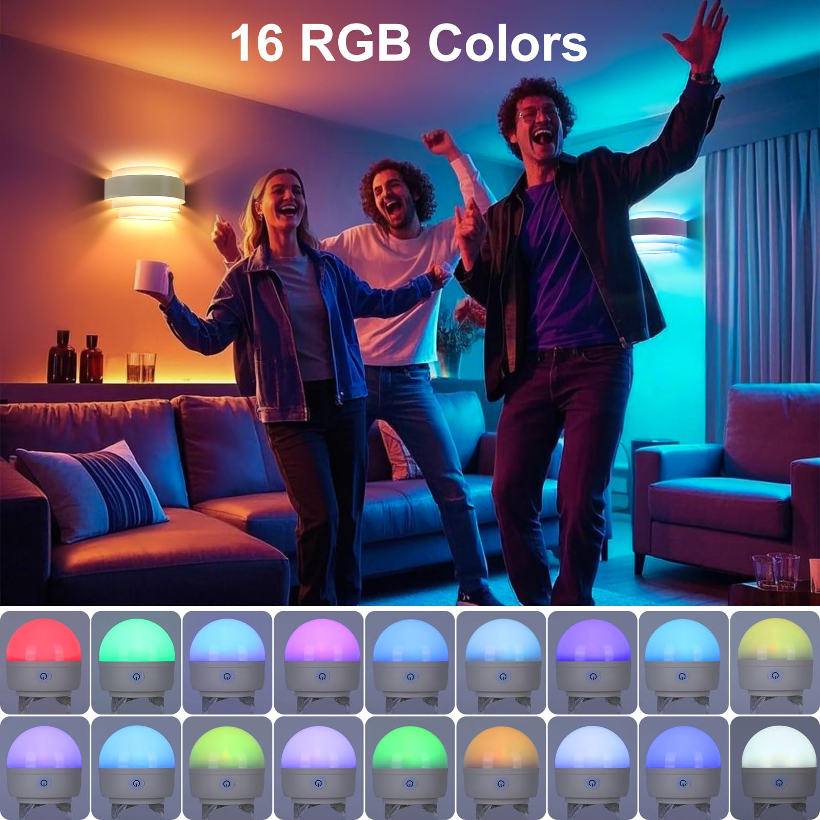 Lightess Battery Operated Wall Sconces With Remote Control, Dimmable Sconce Wall Light, Indoor Cordless Wall Lamp With Rechargab