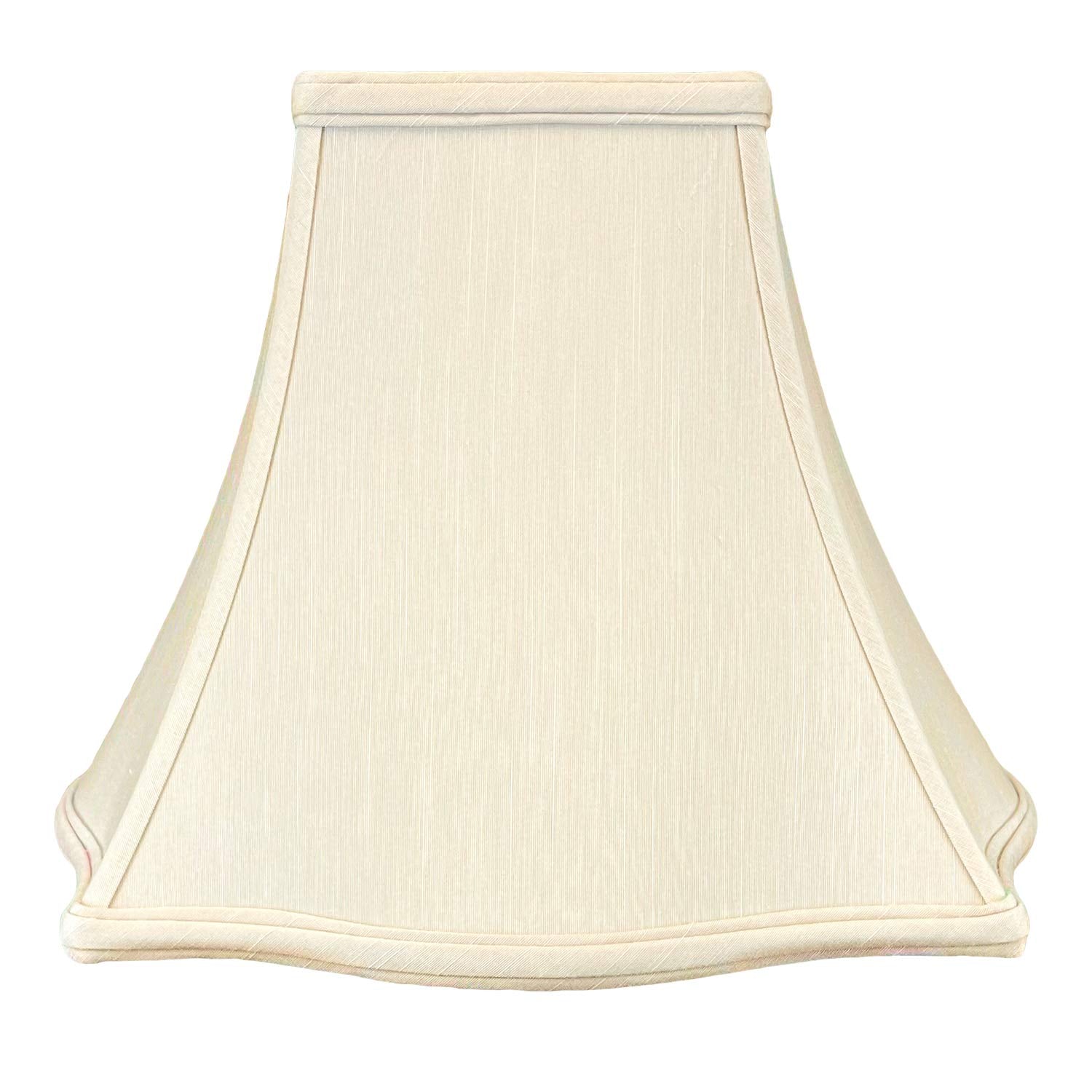 Royal Designs, Inc. Flare Bottom Outside Square Bell Lamp Shade, 4 X 10 X 8.5, Beige (Bs-702-10Bg)