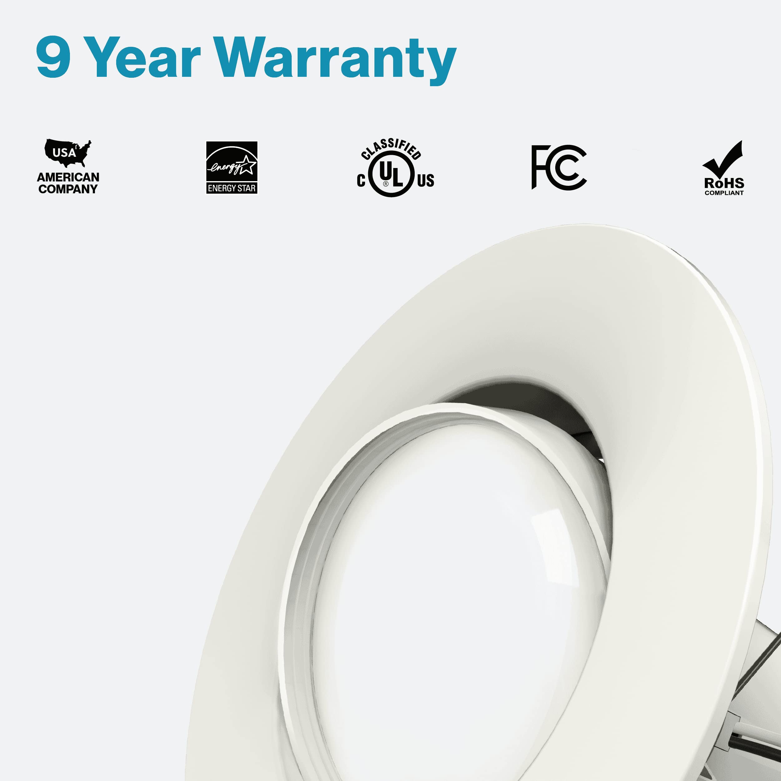 Sunco Led Can Lights Eyeball Retrofit Gimbal 5/6 Inch Recessed Lights Dimmable, 12W=60W, 3000K Warm White, 800 Lm, Directional Angled Trim Adjustable Ceiling Downlight, Ul Energy Star