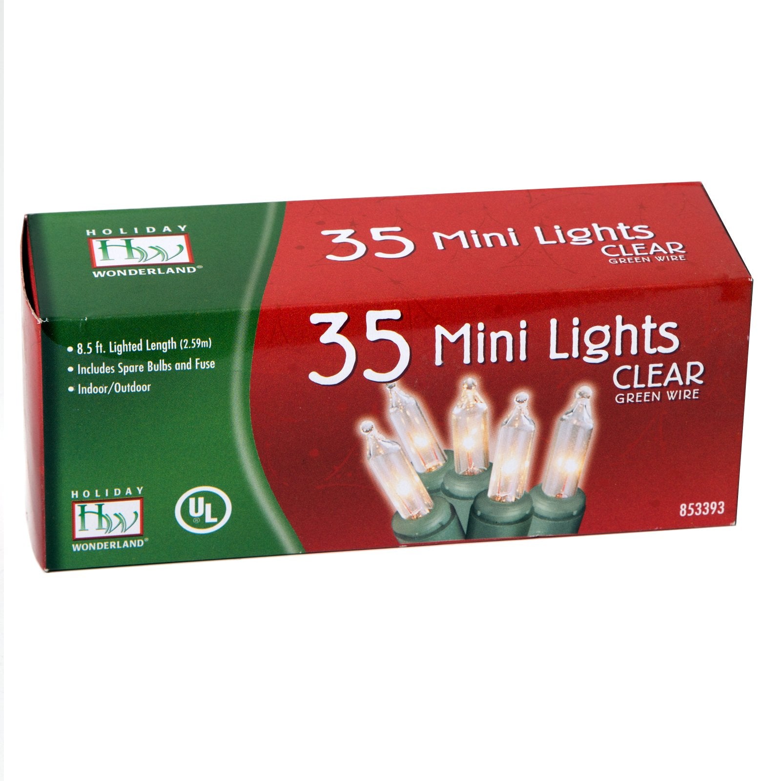 NOMA 35-Count Clear Christmas Light Set, Plastic, Model 4035-88, Clear