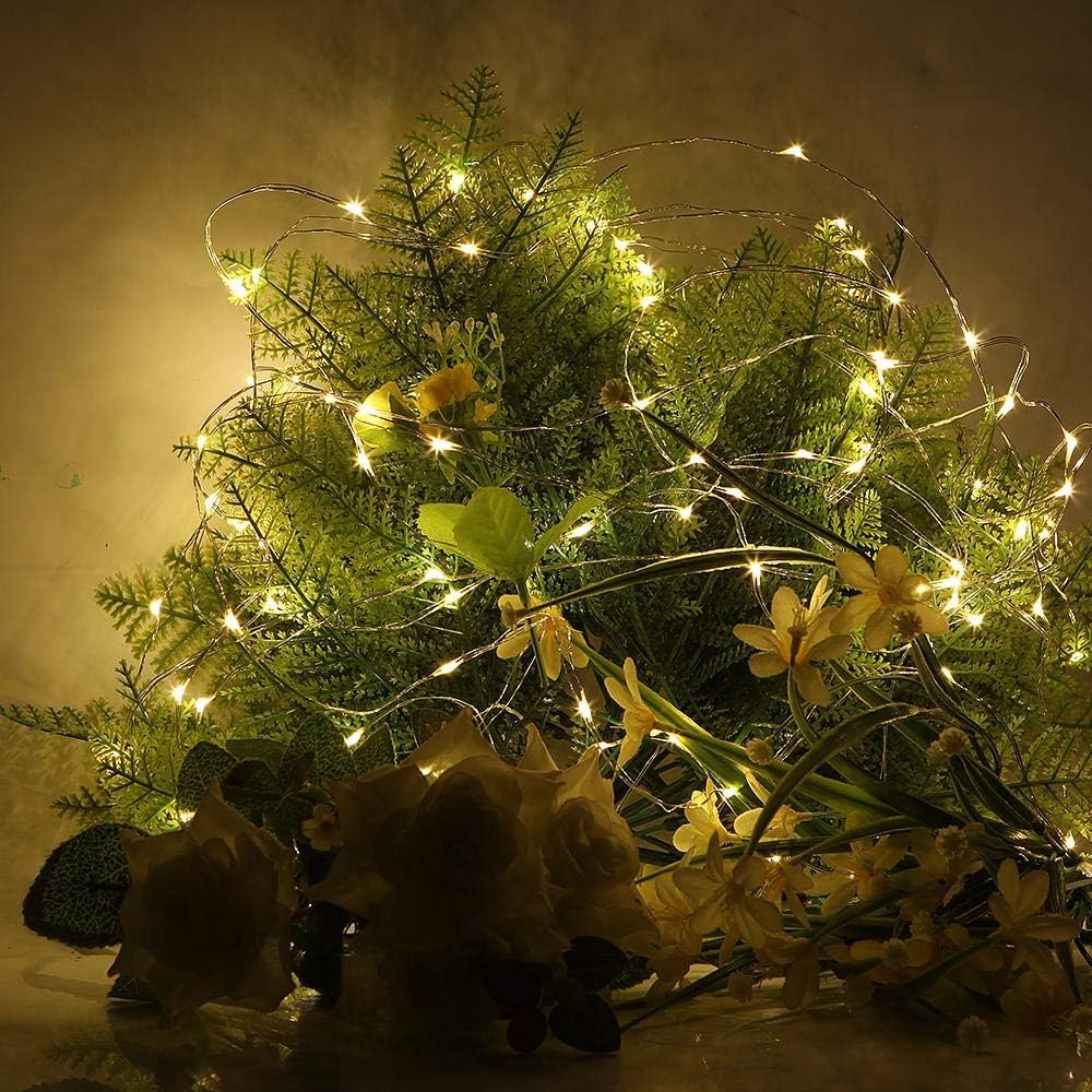 Znycye 50 Led Fairy Lights With Timer 8.2Ft 8 Modes Battery Operated Fairy Lights  4 Pack Mini Led String Lights For Diy Wedding Bedroom Mason Jar Vases Table Party Christmas Decoration (Warm White)