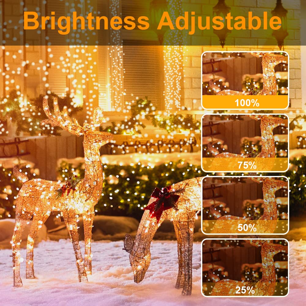 Lightshare 1000Led 328Ft String Lights Warm White, 8 Modes 30V Plug In Fairy Lights With Remote Control For Home Garden Yard Chr