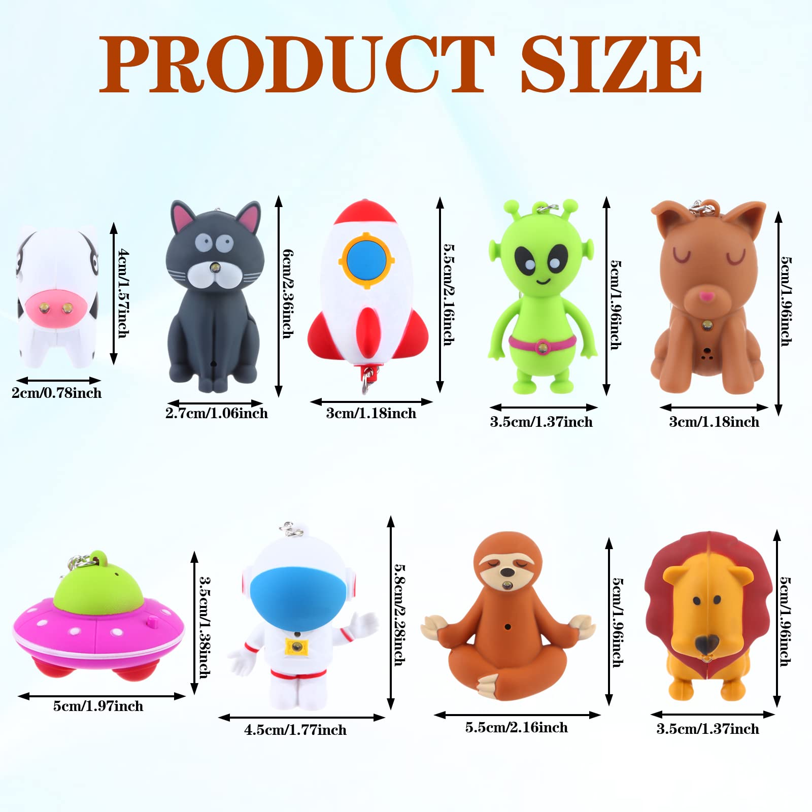 9 Pieces Nurse Flashlight Pediatric, Nurse Flashlight Keychain, Animal Flashlight Puppy Keychain Lion Cow Sloth Cat Astronaut Rocket Flashlight Keychain Pen Lights For Nurses Badge Reel, 9 Styles
