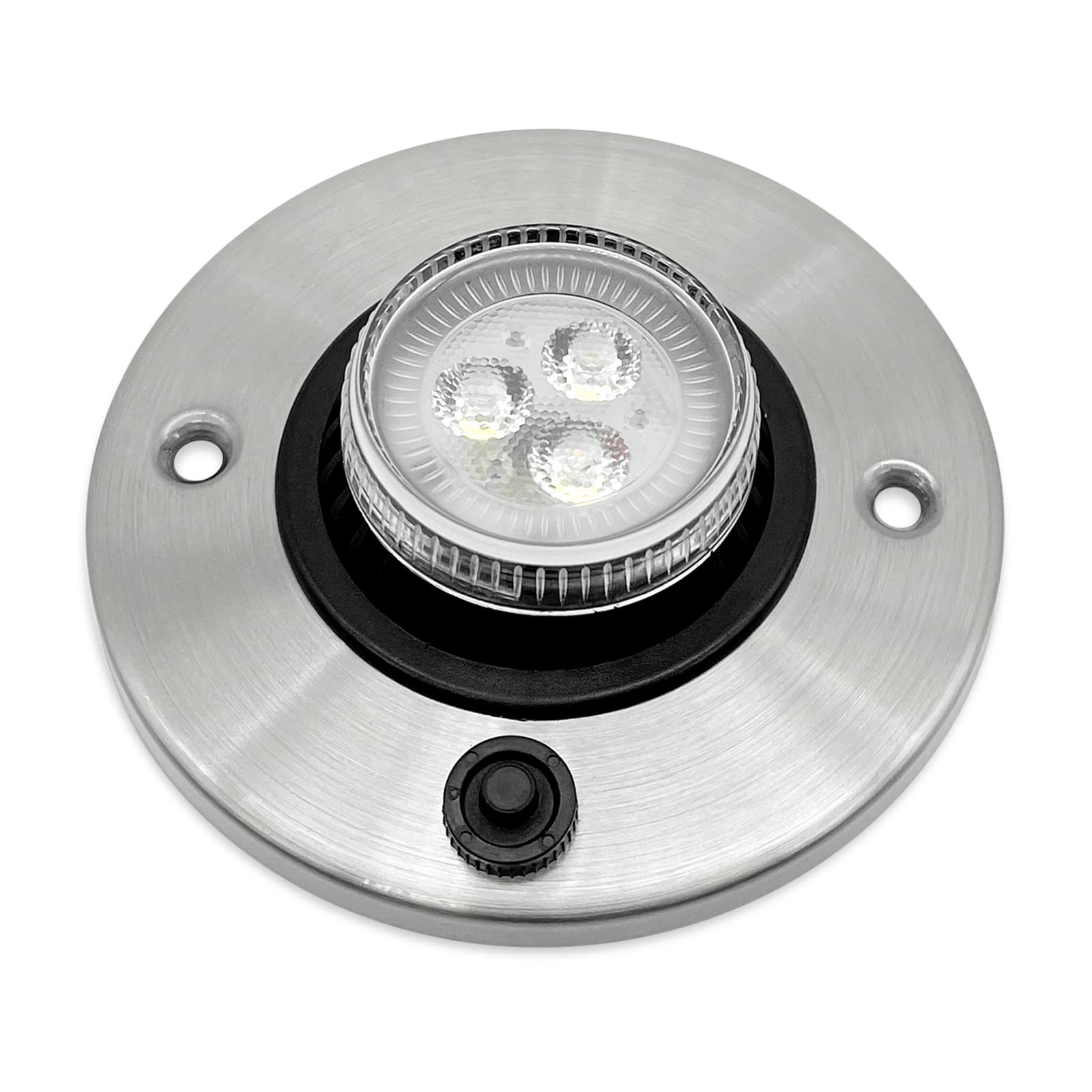 Dream Lighting 12V Light Fixtures With Switch 2W Led Recessed Swivel Spot Cabinet Down Light 4000K Bright White Lighting 4Inch