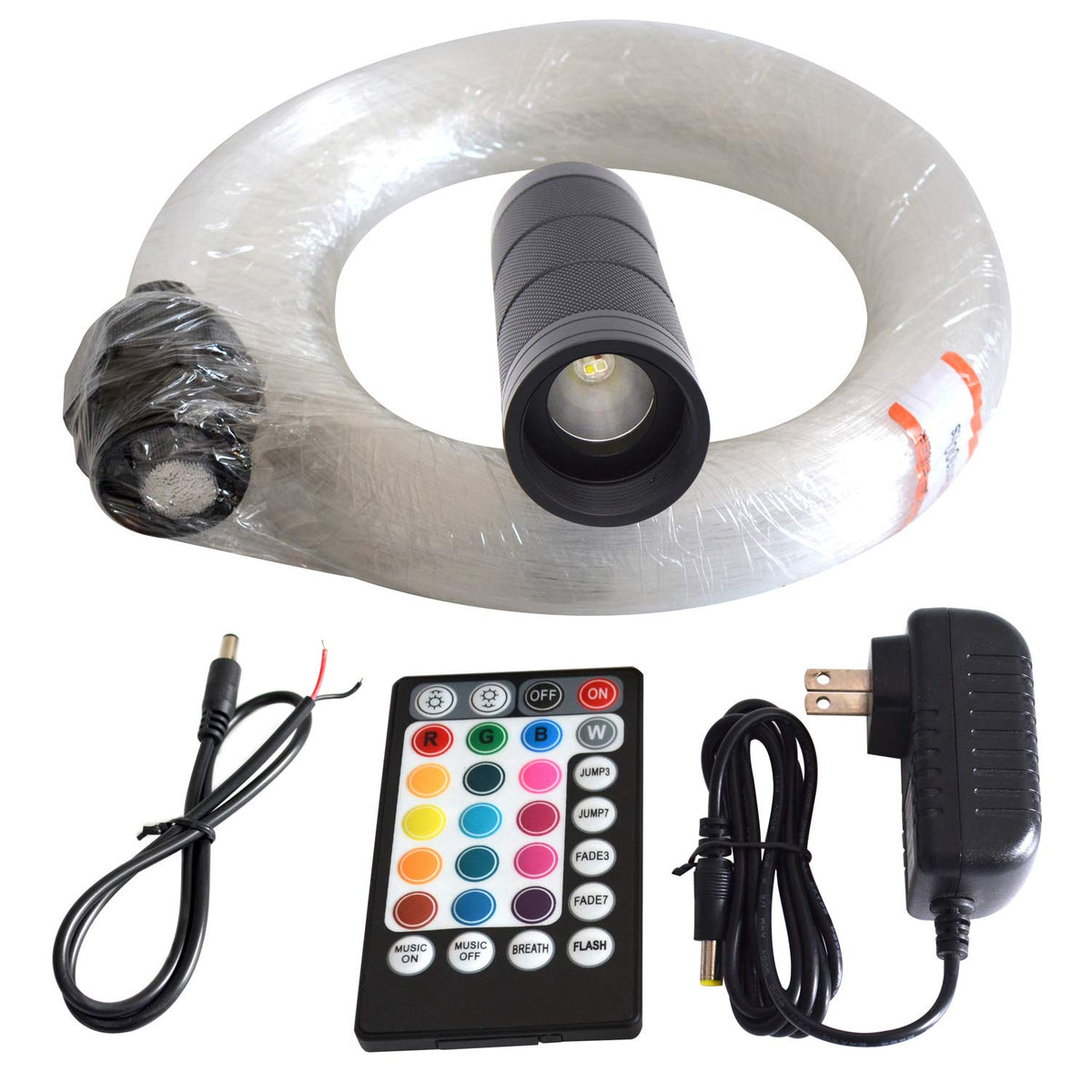 Led Fiber Optic Star Ceiling Light Kit For Car Or Room 6W Rgb With Music Mode Remote Controller 300 Strands 0.75Mm/0.03In 2M/6.5