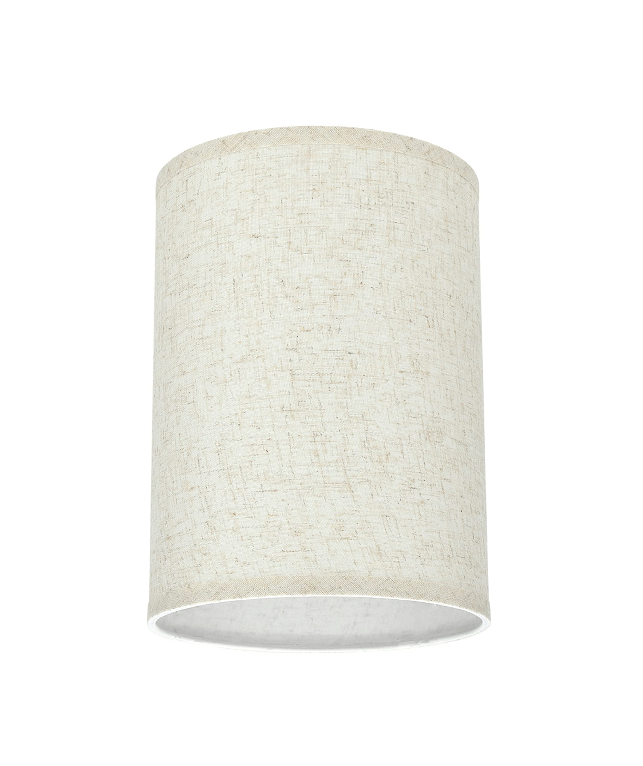 Aspen Creative 31030A Transitional Hardback Drum (Cylinder) Shape Spider Construction Lamp Shade in Flaxen 8'' wide (8'' x 8'' x