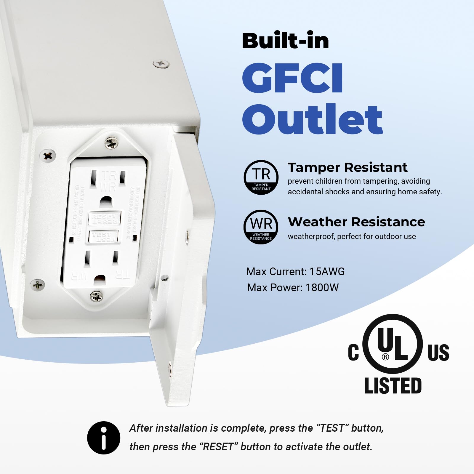 Opaxis Outdoor Wall Light With Gfci Outlet  2-Pack Motion Sensor Exterior Lighting Fixtures Wall Mount  White Front Porch Lantern Wall Sconce  Outdoor Garage Lights With Adjustable Sense Range