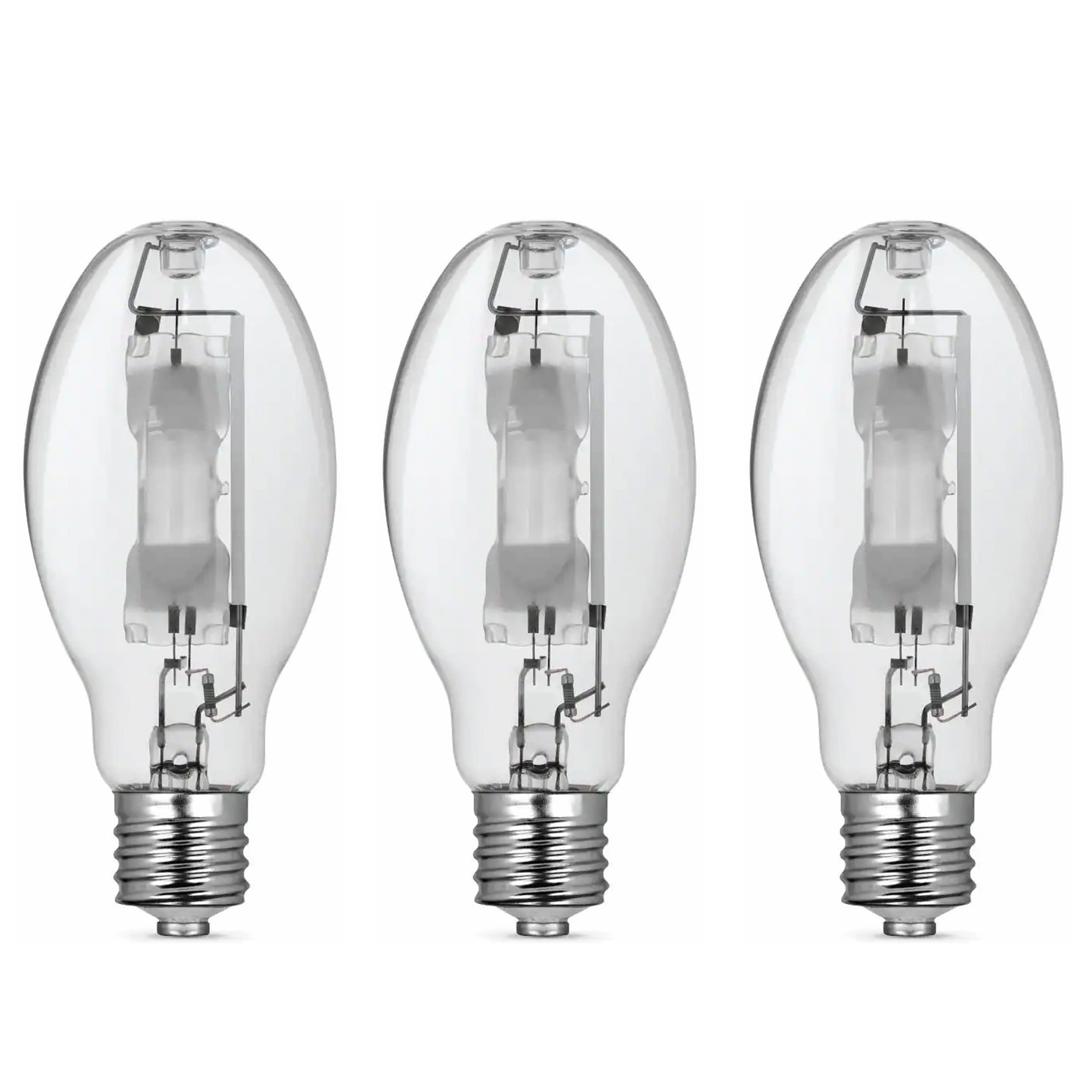 Bluex Bulbs (3 Pack Mh400/U/Mog 400W Metal Halide Bulb Mogul Base (E39) - Ed28 Clear M59/E Hid Lamp 36000 Lumens