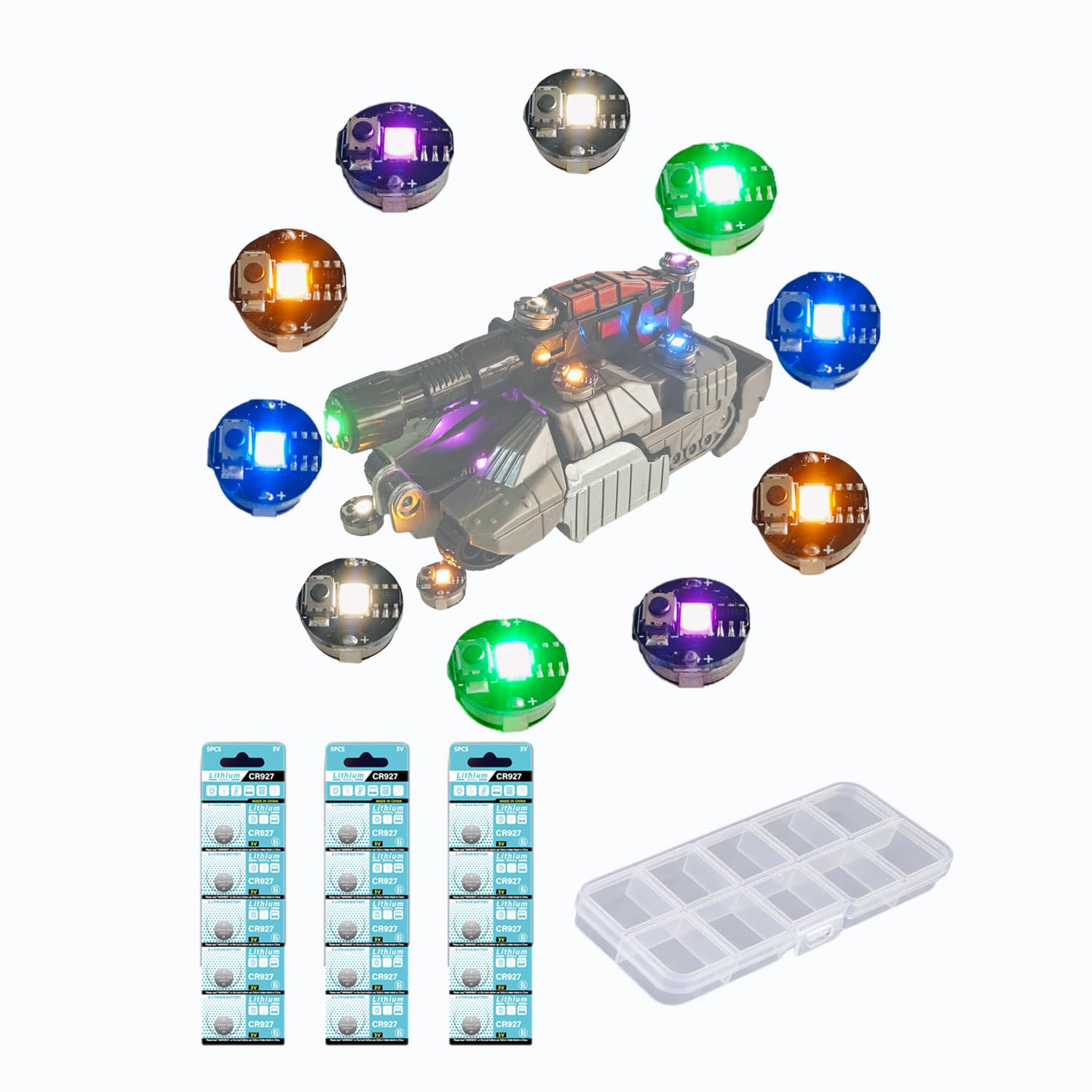 BTBEMO Wireless LED Lights for Action Figures & Model Kits - 10PCS Colorful High Brightness Wireless Display Lighting for Gundam