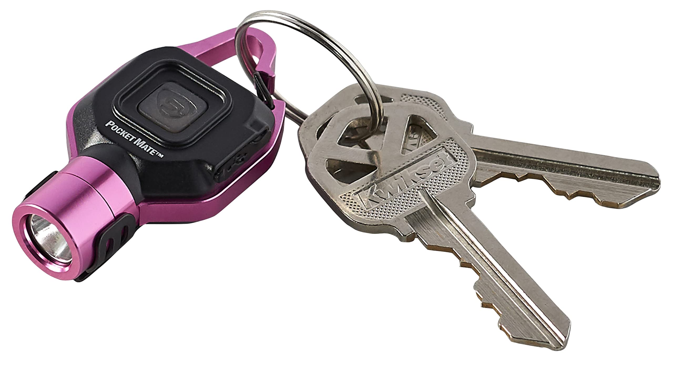 Streamlight 73303 Pocket Mate 325-Lumen Pocket Keychain/Clip-On Usb Rechargeable Flashlight, Pink