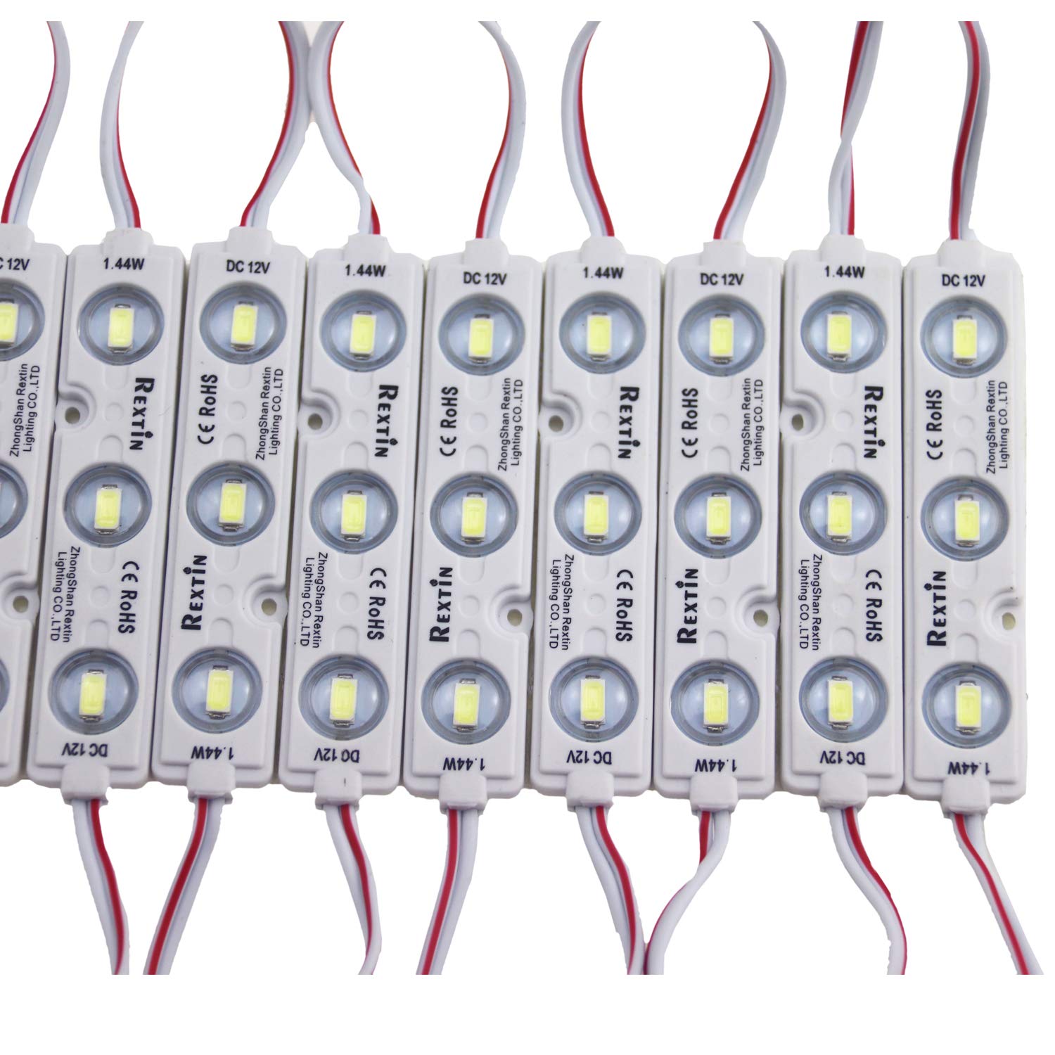 Rextin Super Bright 200Pcs 3 Led Module Blue 5630 5730 Smd 40-45Lm Per Led Waterproof Decorative Light For Letter Sign Advertisi
