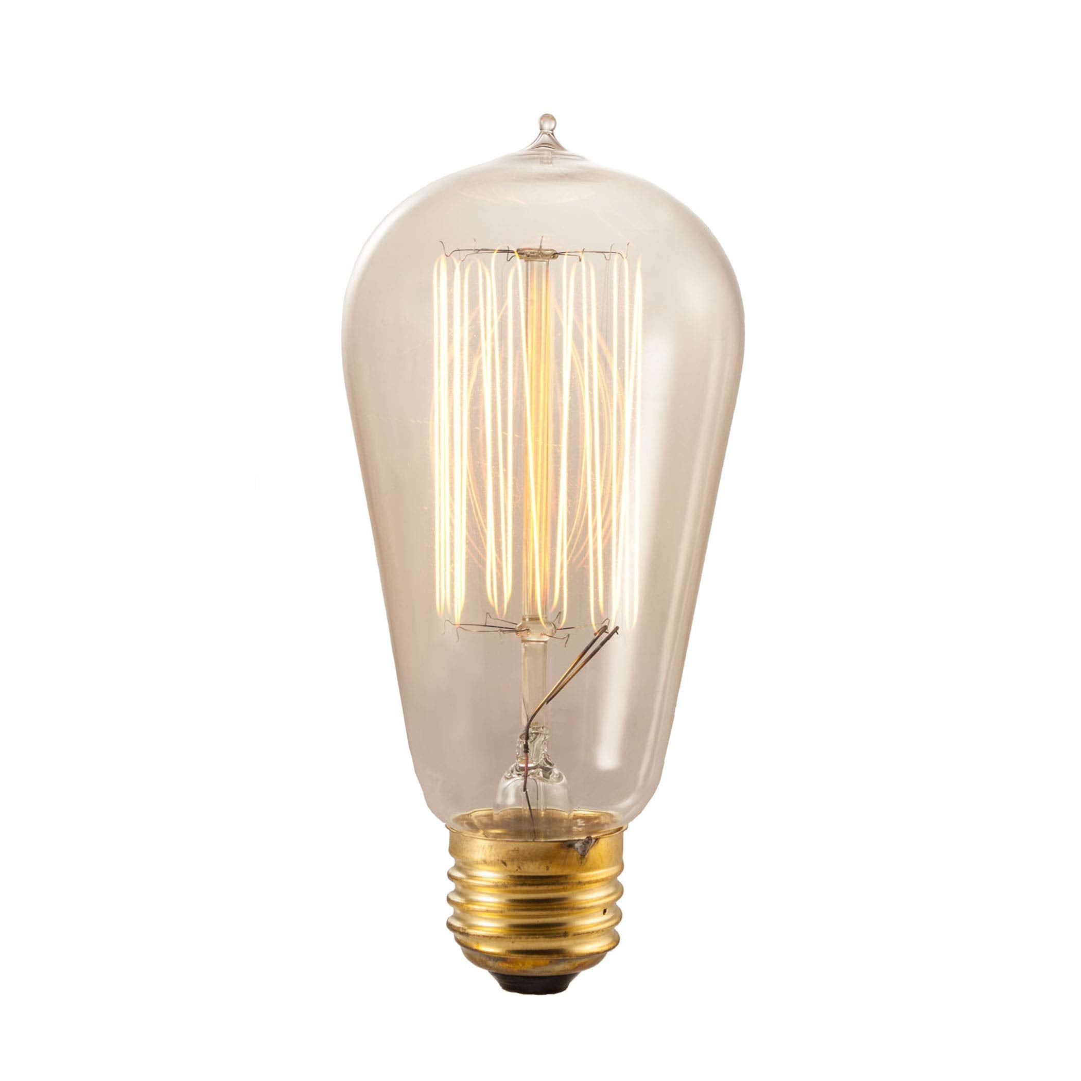 Bulbrite Nostalgic Edison Bulb, Squirrel Cage, 40W, Warm Glow, 6-Pack, Model NOS40-1910-6PK, Glass