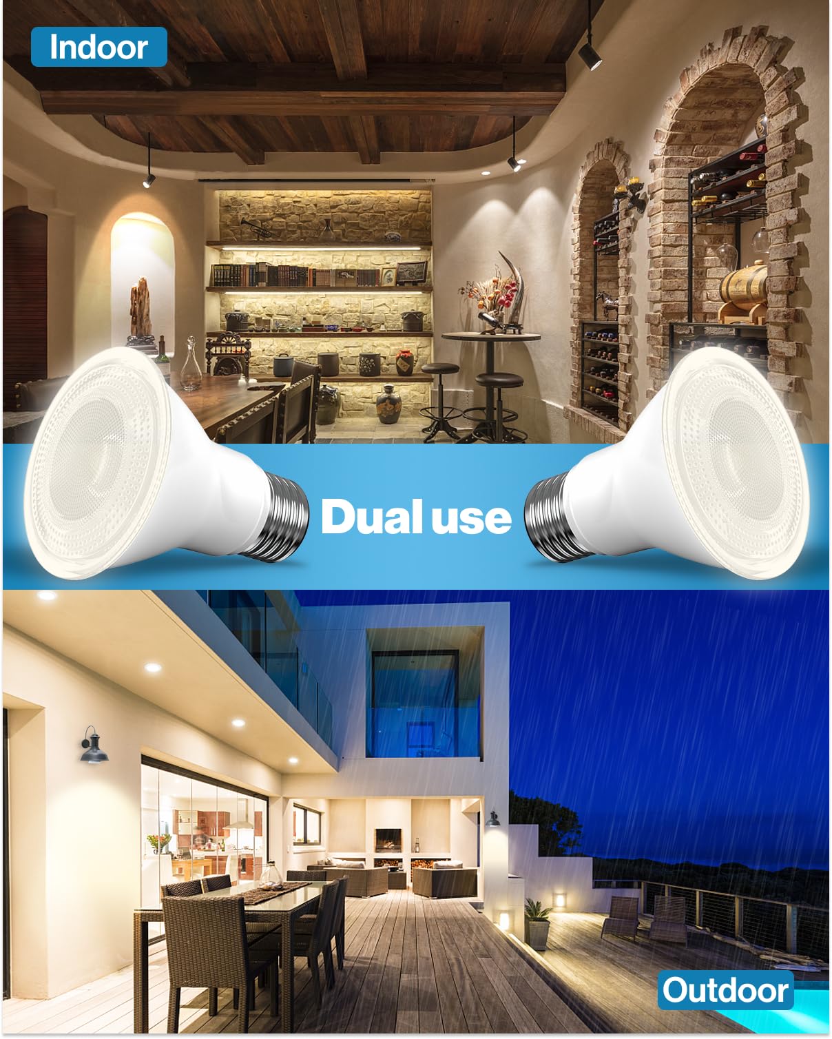 Sunco 12 Pack Par30 Led Bulb  Exterior Flood Lighting  Long Neck Recessed Light Bulbs  1200 Lm  11W (75W Equivalent)  3000K Warm White  Dimmable  E26 Base  High Brightness  Indoor/Outdoor Ul