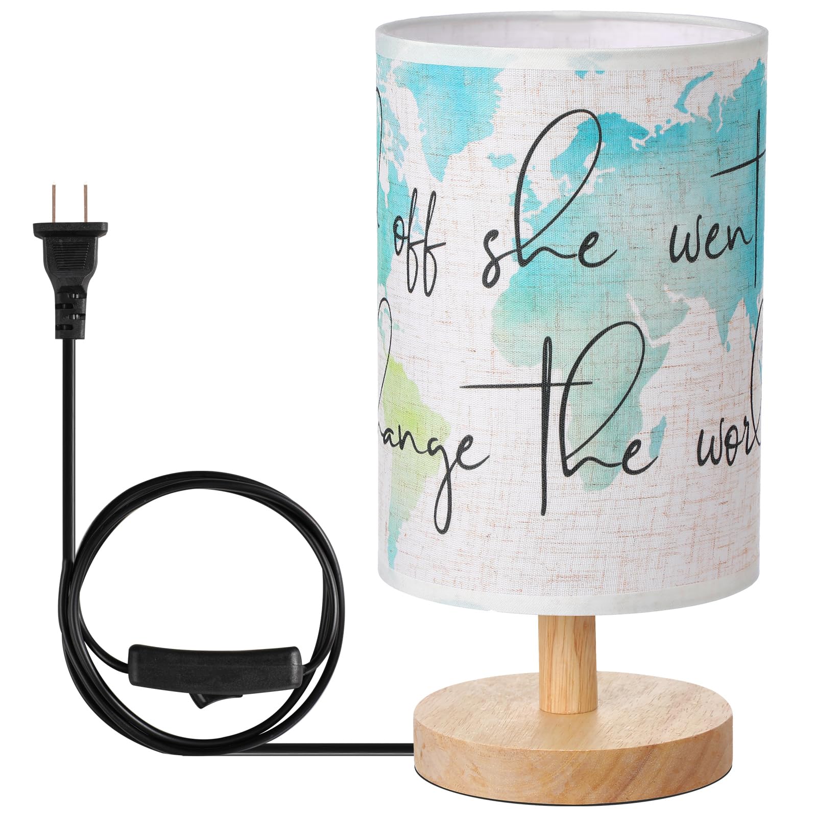 2026 College Graduation Gift for Her Table Lamps and off She Went to Change The World Bedroom Lamps 3 Colors Dimmable Lights 9.7