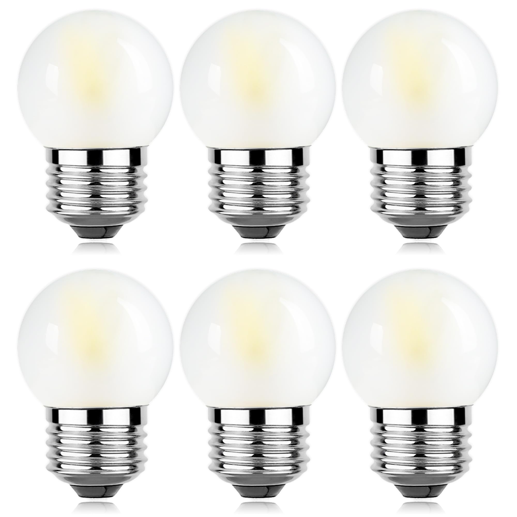 Sphoon Dimmable 3W Led Bulb Equivalent 25 Watt Light Bulbs, Daylight 5000K, E26 Medium Base, Frosted, 300 Lumens, G40 3 Watt Edi