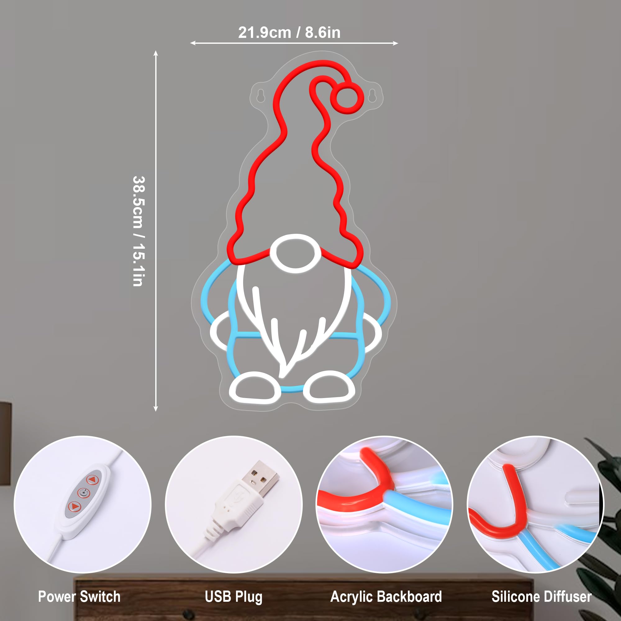 nite Gnome Neon Sign  Led Neon Lights For Room Wall Table Decor Art  Home Party Birthday Holiday Gift For Kids Teens mature-themeds