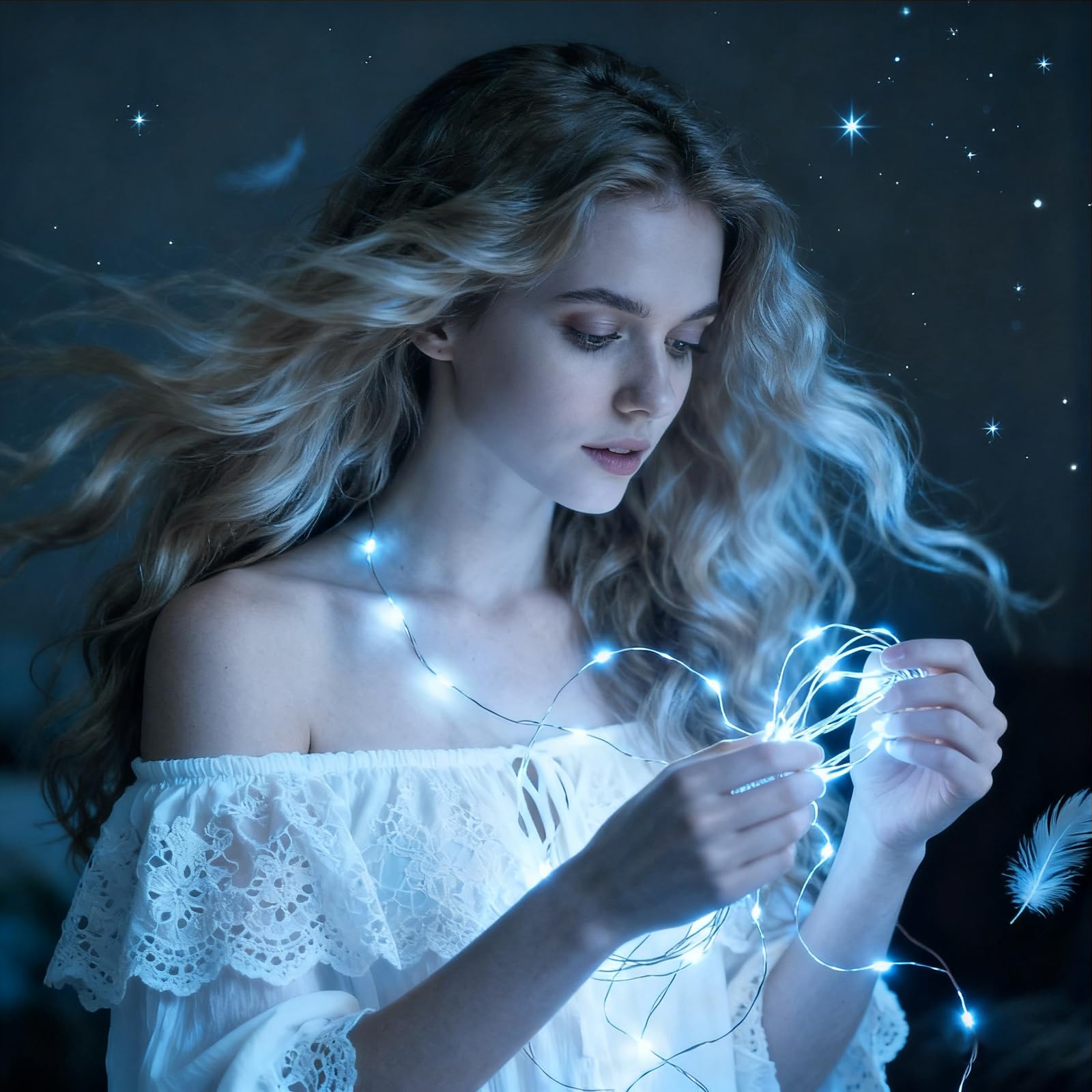 ZNYCYE 50 LED Fairy Lights with Timer, 6 Pack 8.2Ft 8 Modes Battery Operated Fairy Lights, Mini Led String Lights for DIY Weddin