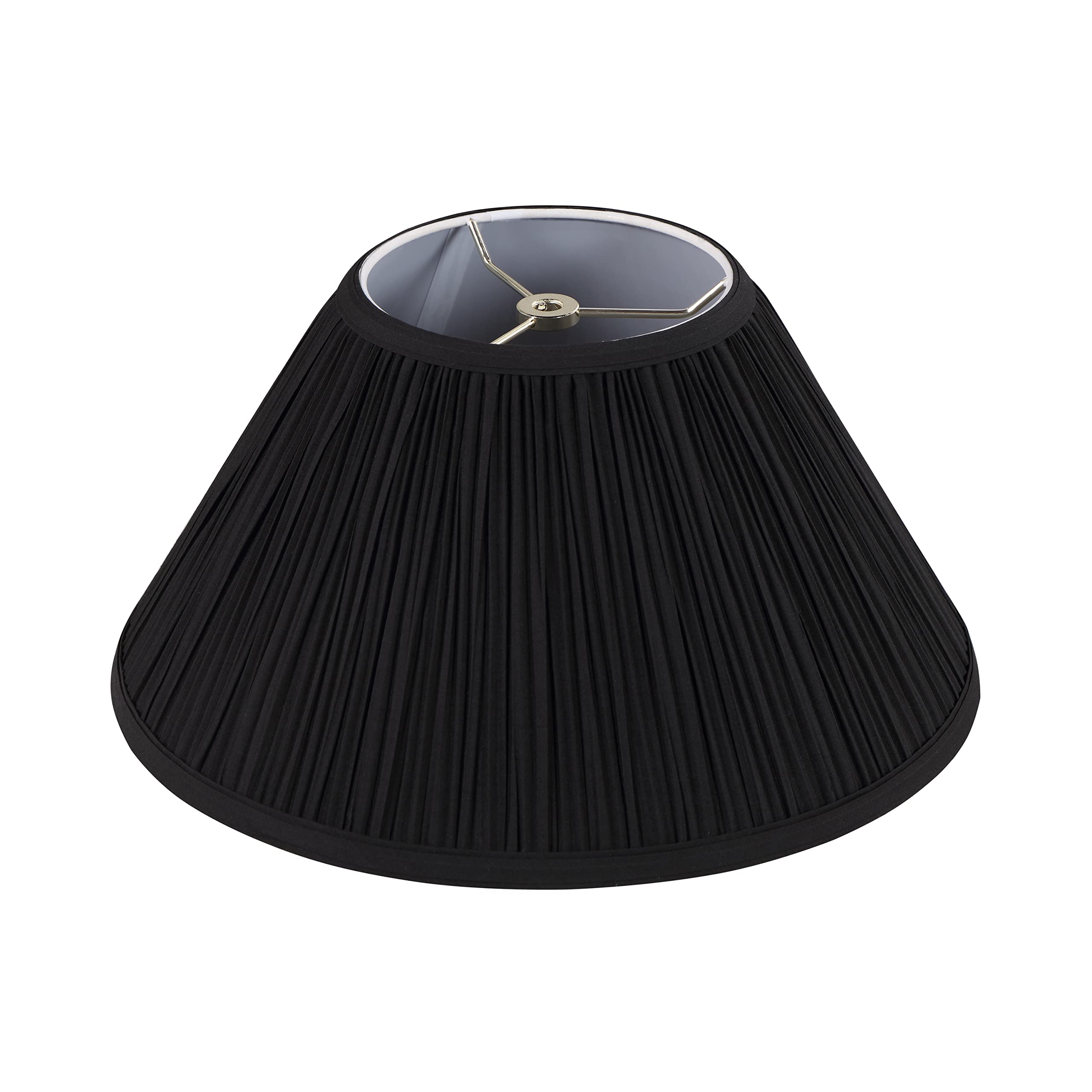 Aspen Creative 33141, Mushroom Pleated Traditional Spider Lamp Shade, Black, 6'' Top X 14'' Bottom X 18'' Slant