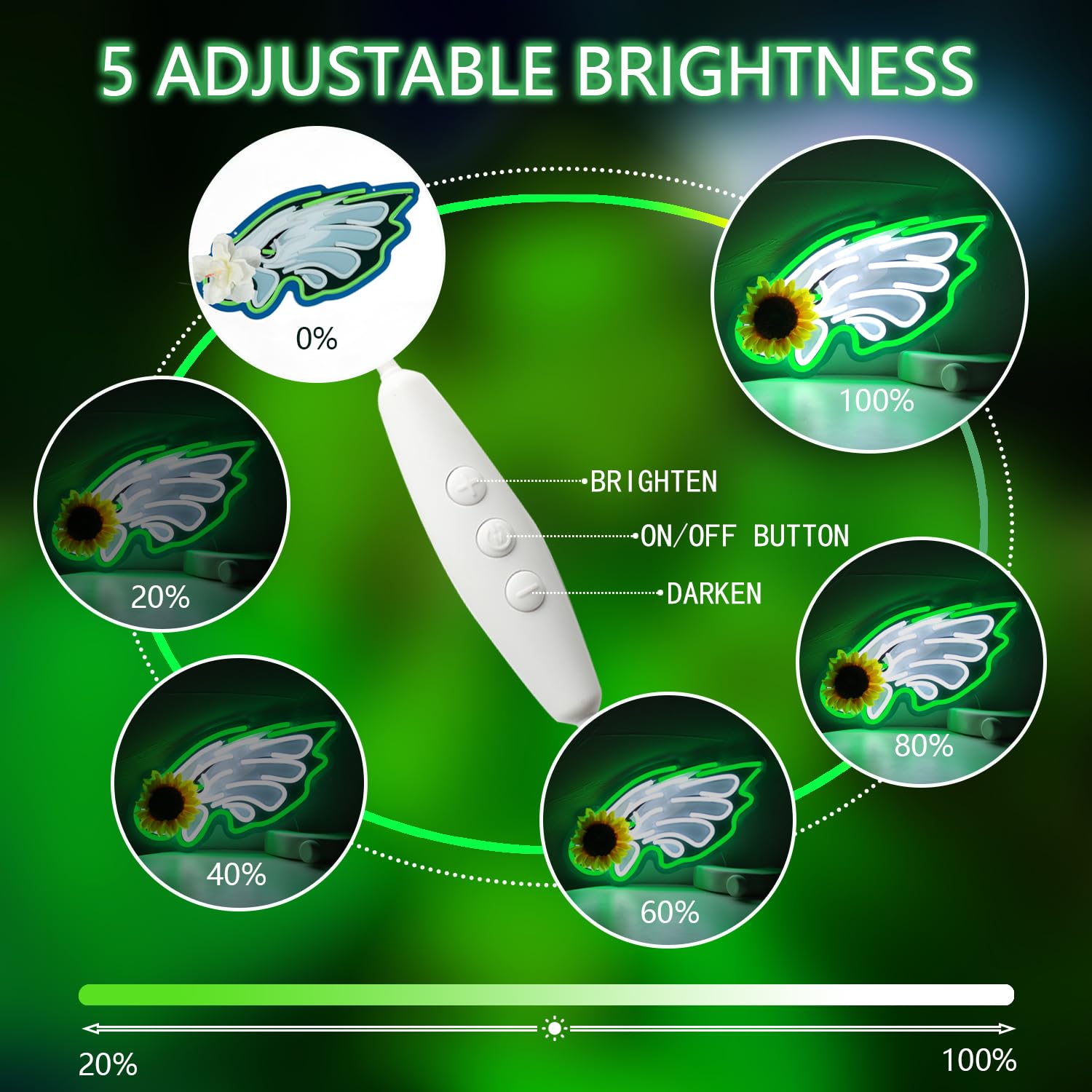 Jfllamp Eagles Neon Signs For Wall Decor Eagles Neon Lights For Bedroom Led Signs Suitable For Dormitory Man Cave Christmas Gift