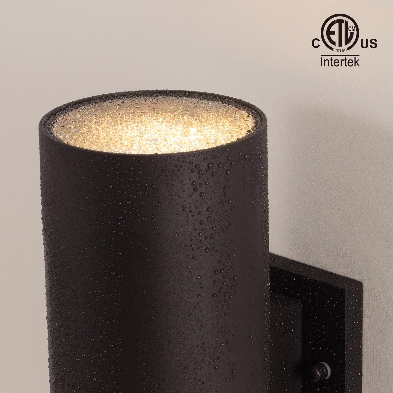 Mirrea Modern Outdoor Porch Light, 2-Pack Aluminum Waterproof Wall Sconce, Oil Rubbed Bronze, Model B12A108