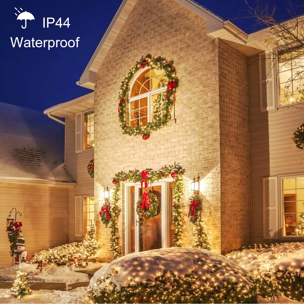 Toodour Christmas Lights Outdoor, 131ft 350 LED String Lights, Timer, Waterproof 8 Modes Outdoor Christmas String Light - Twinkl