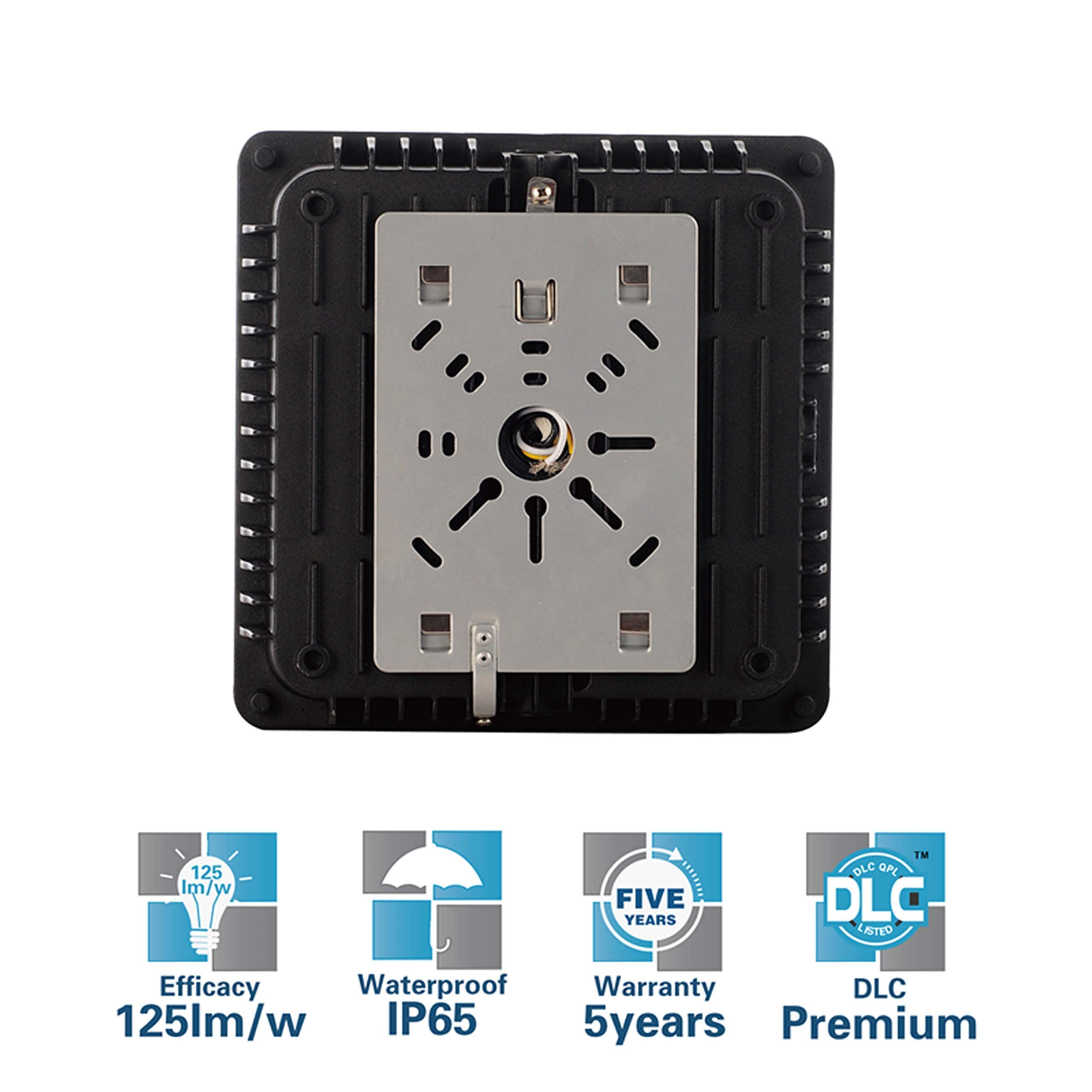 Suchace Led Canopy Light 70W, 8750 Lumens 5000K Daylight, Square Ceiling Light For Gas Station, Carport, Outdoor Lighting, Etl L