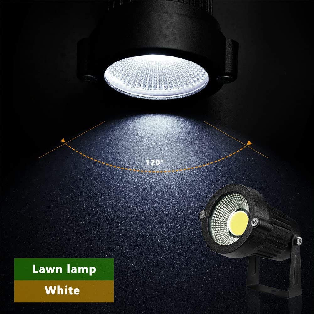 Z LED Landscape Lights, 5W Outdoor Spotlight, IP65 Waterproof, 6500K Daylight White, Pack of 4, Model: zeben-cpd-b-4