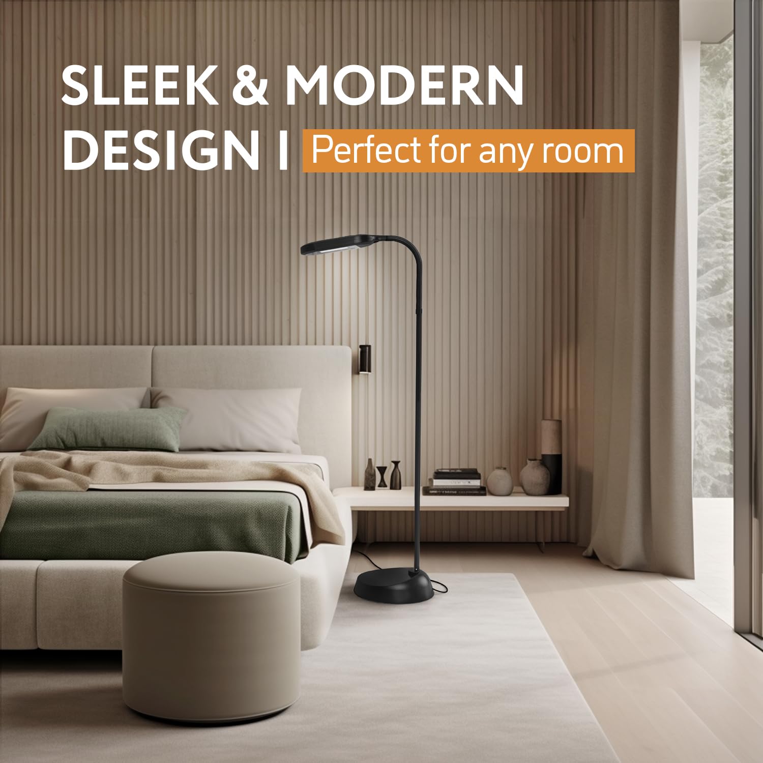 Kenley Natural Daylight Floor Lamp - Adjustable 27W Full Spectrum Craft Light For Reading & Sewing