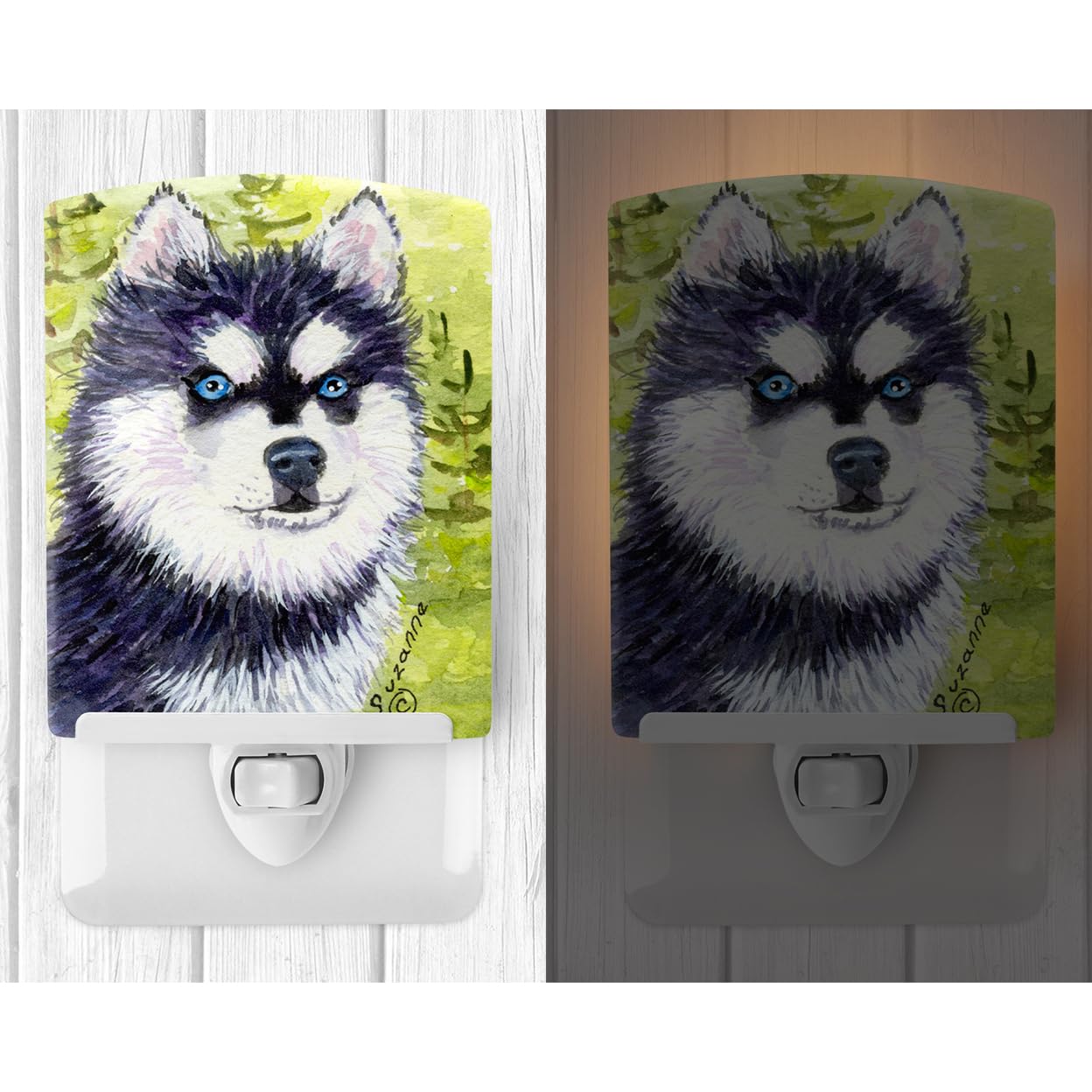 Carolines Treasures Night Light, Klee Kai Design, Ceramic, 6x4, Multicolor, Model SS8695CNL