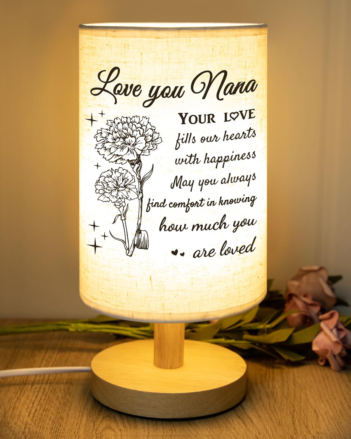 Souhoney Christmas Nana Gifts  Desk Lamp Home Decor Grandmother Long Distance Gifts From Granddaughter  Grandma Lamp Birthday Mothers Day Nana Gifts From Grandson