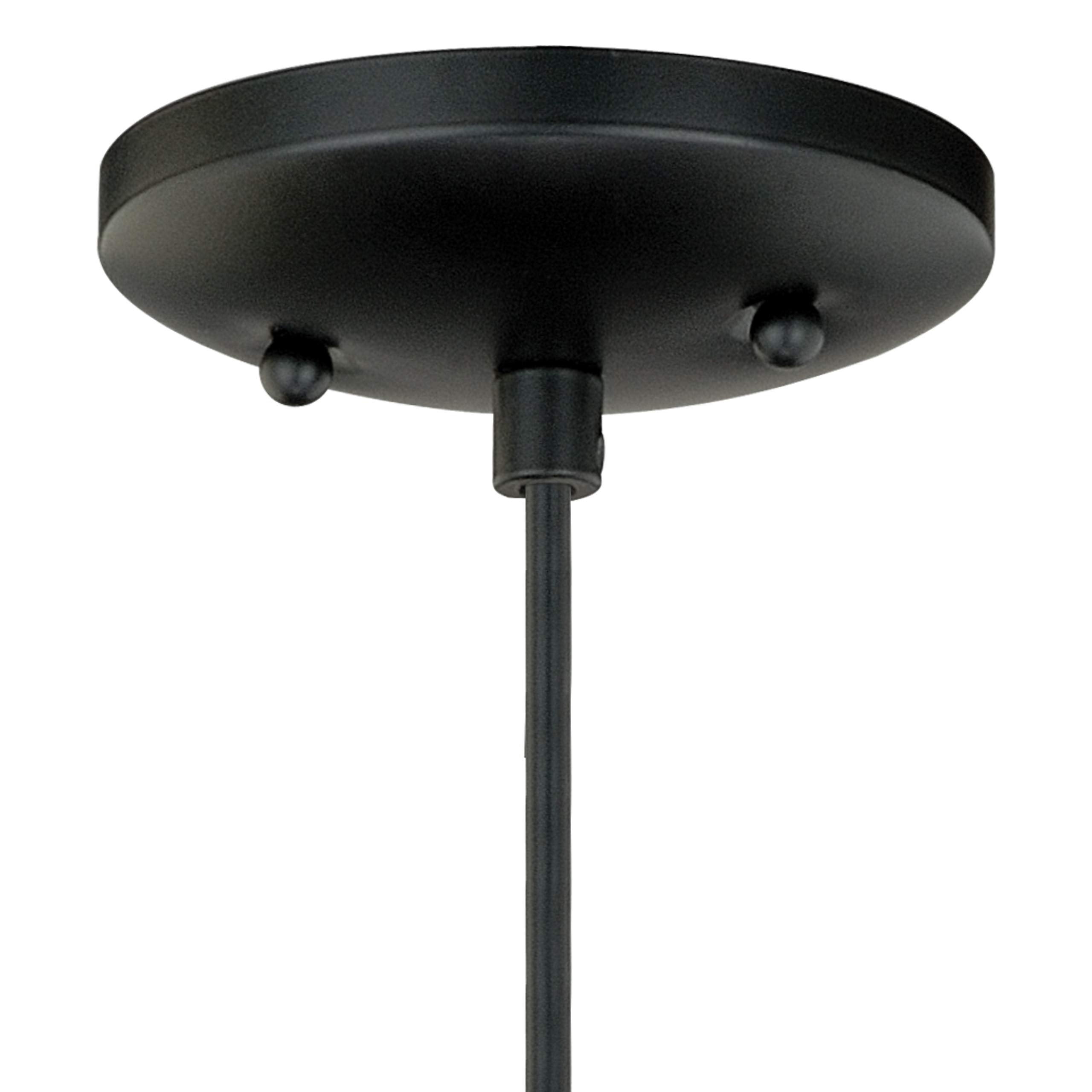 VAXCEL Mini Pendant Ceiling Light, Satin Nickel, Blue Celeste Wave Glass, Model P0172
