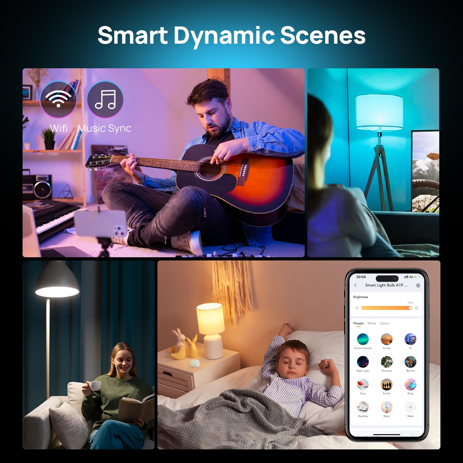 Consciot Smart Light Bulbs With Remote Control, Led Light Bulb That Works With Alexa & Google Home, Color Changing Light Bulb, A