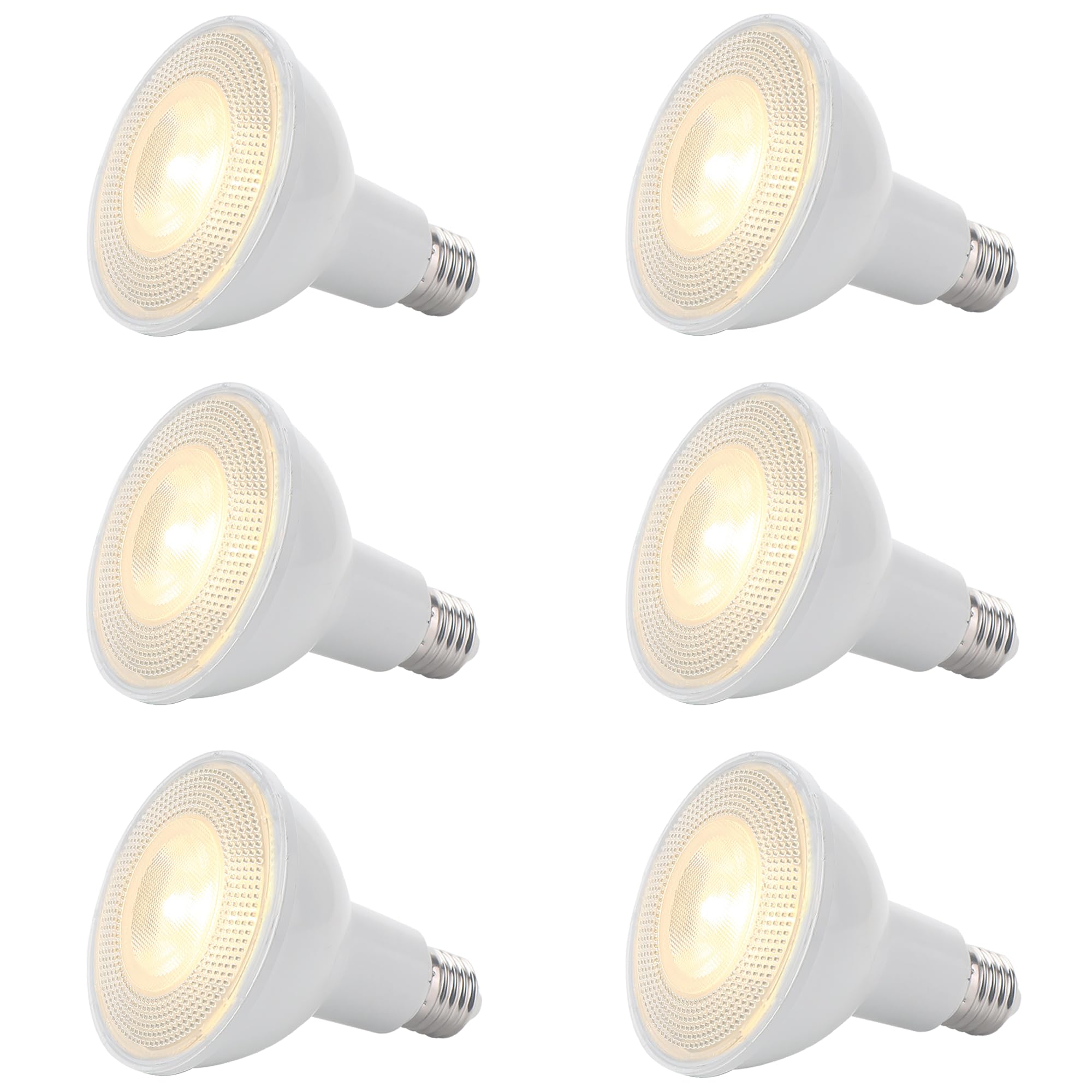 Bravsekai Par20 Led Spotlight Bulbs For 110V, 7W (40W Equivalent) 560 Lumens High Output, 6 Packs 3000K Warm White Led Spotlight