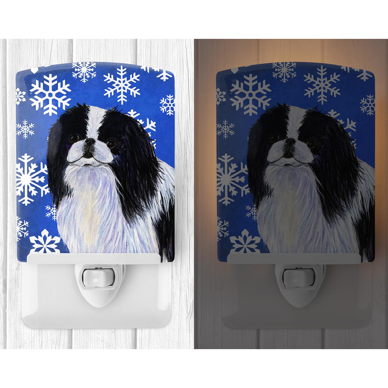 Carolines Treasures Night Light Ceramic Japanese Chin, UL-Certified, 6x4x3in, Multicolor, Model SS4605CNL