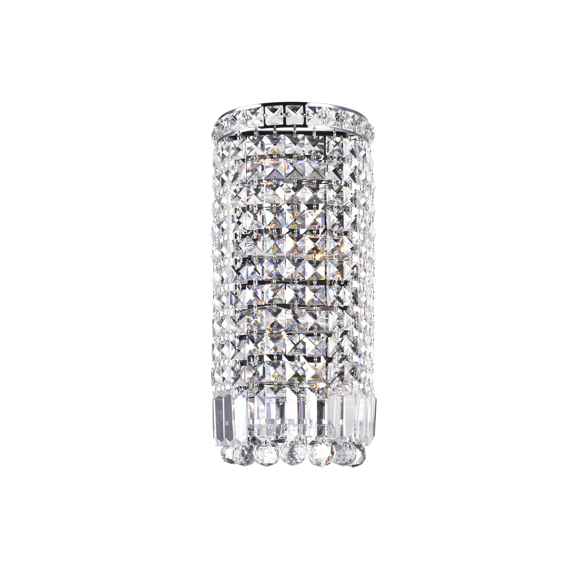Cwi Lighting Colosseum 4-Light Chrome Bathroom Sconce - Modern Metal Fixture