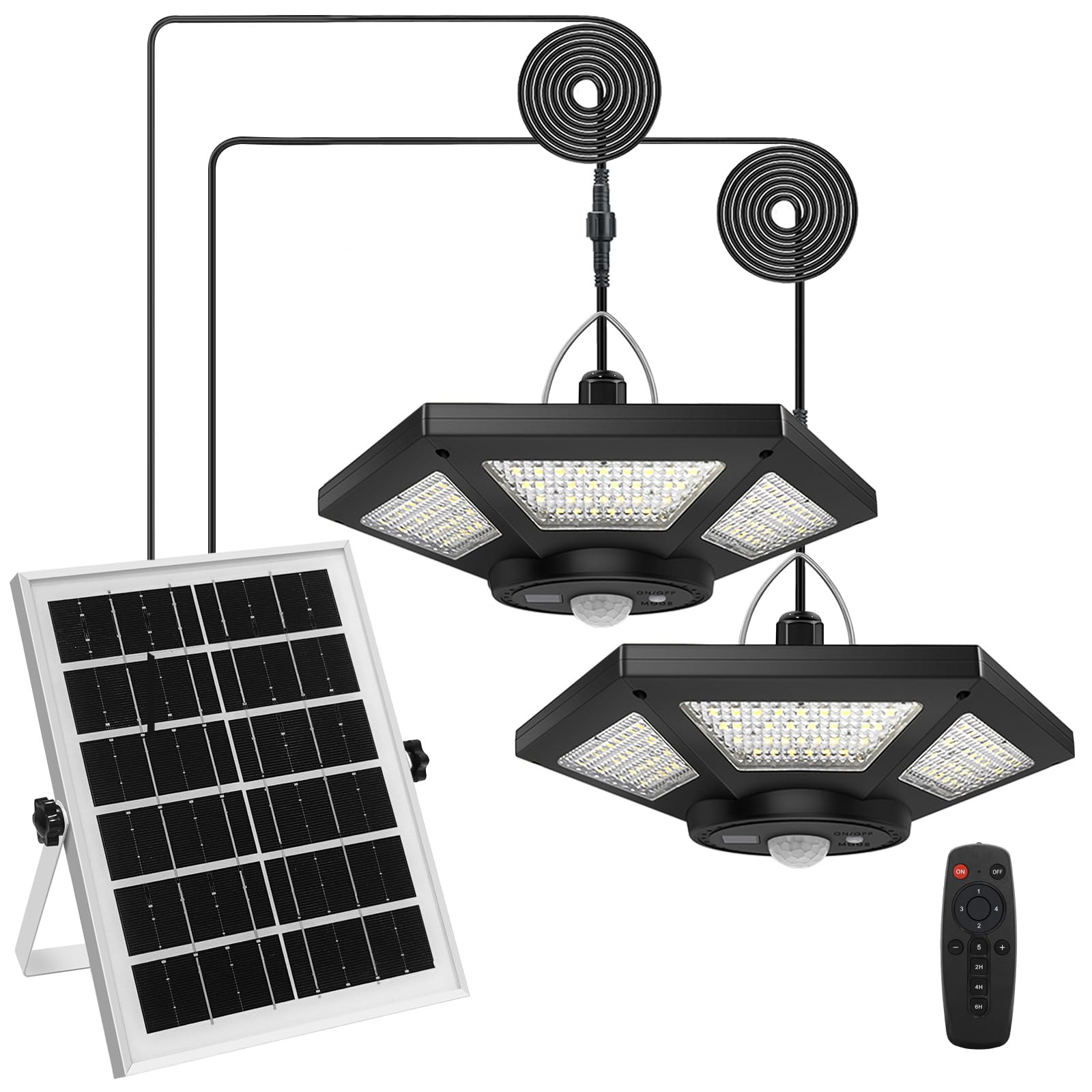AEQ Solar Shed Light Solar Pendant Light Indoor Outdoor Work in Daytime with Remote Control, 360? Lighting Waterproof Solar Indo