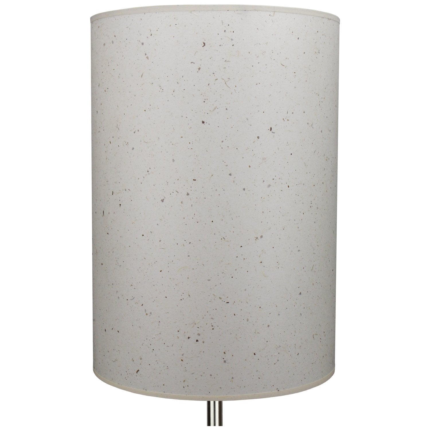 FenchelShades.com Drum Lampshade - 12" Diameter x 17" Height, Retro Rustic, Hardback, Paper Natural Speckled, Model 12-12-17-W-P