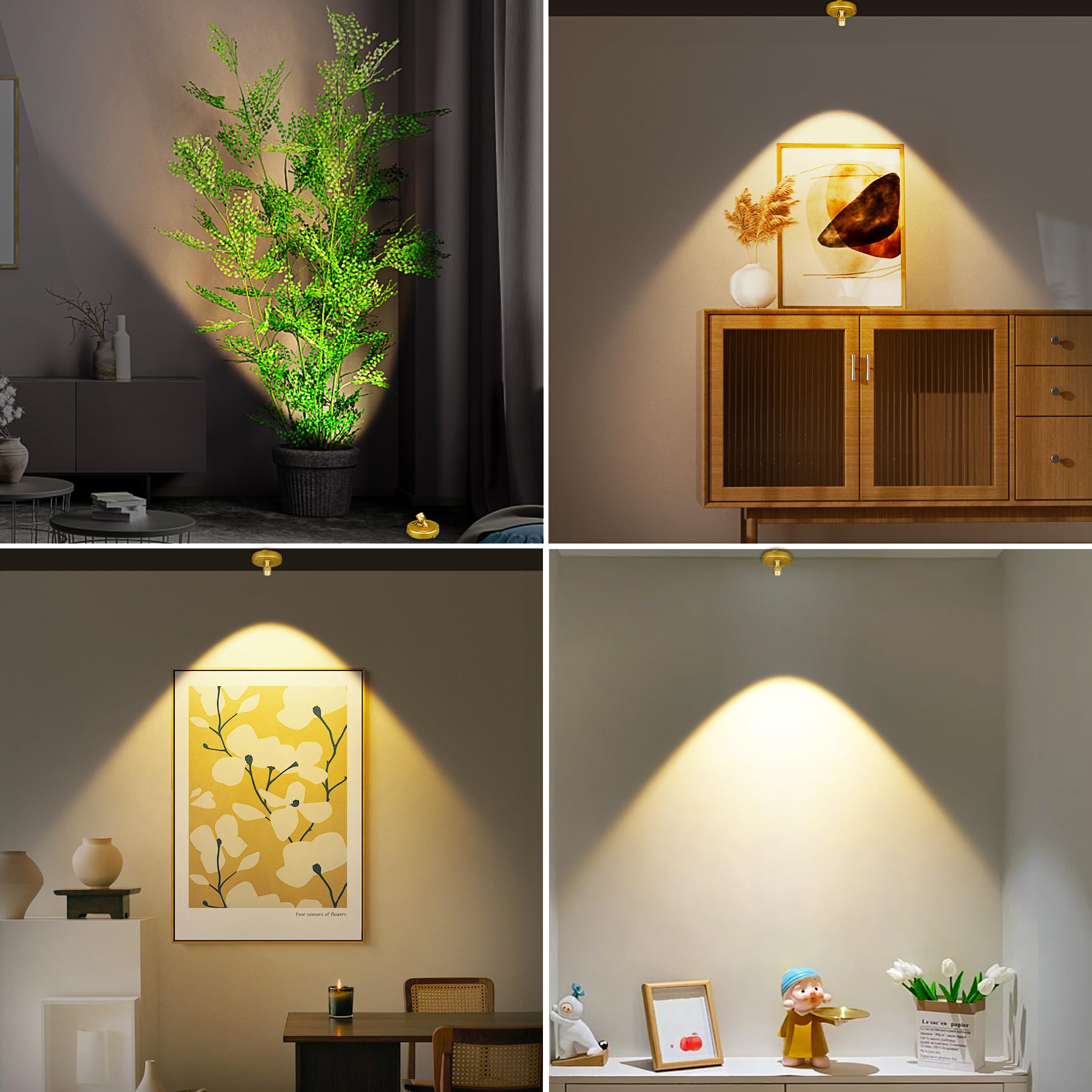 Blisaleiip Battery Led Spotlight With Remote,Wireless Picture Light Painting Light Indoor Uplight Downlight,Led Art Display Accent Light For Wall, Puck Lights For Plants Dartboard Painting Pictures