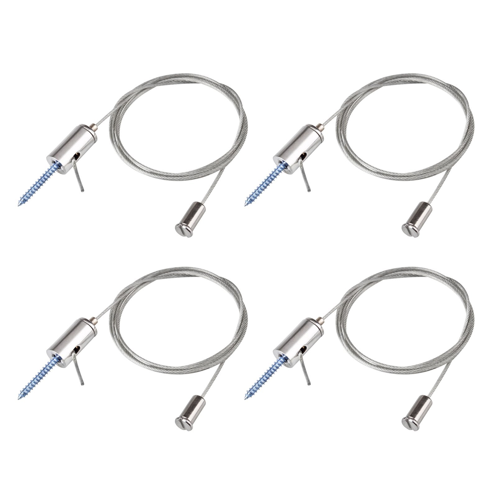 Ottff 4 Pack 3 Ft Lighting Suspension Cables Kit, Hanging Chain For Led Panel Aquarium Lights, Load 6.6 Lb