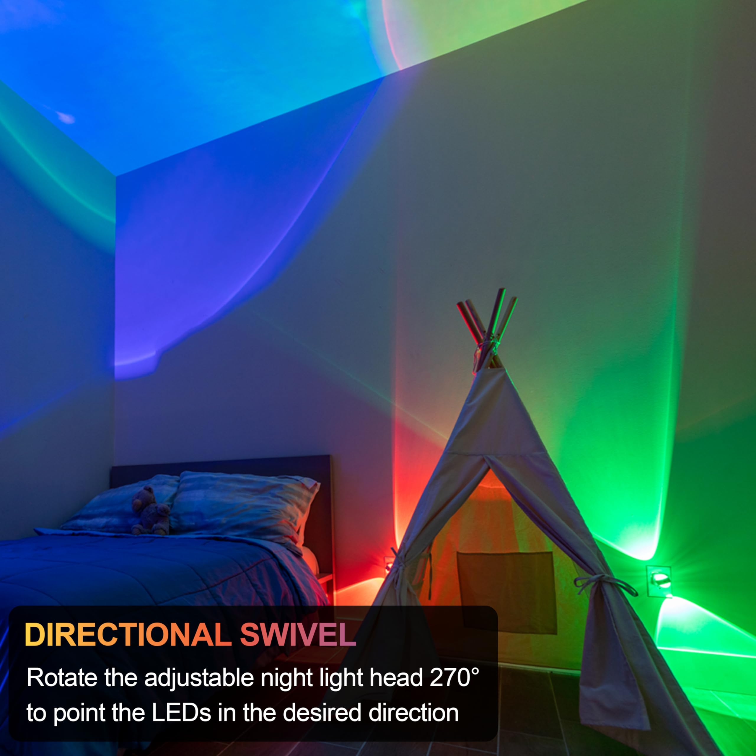 GE Swivel Sconce LED Night Light Color Changing Dimmable 1 Pack Model 81041
