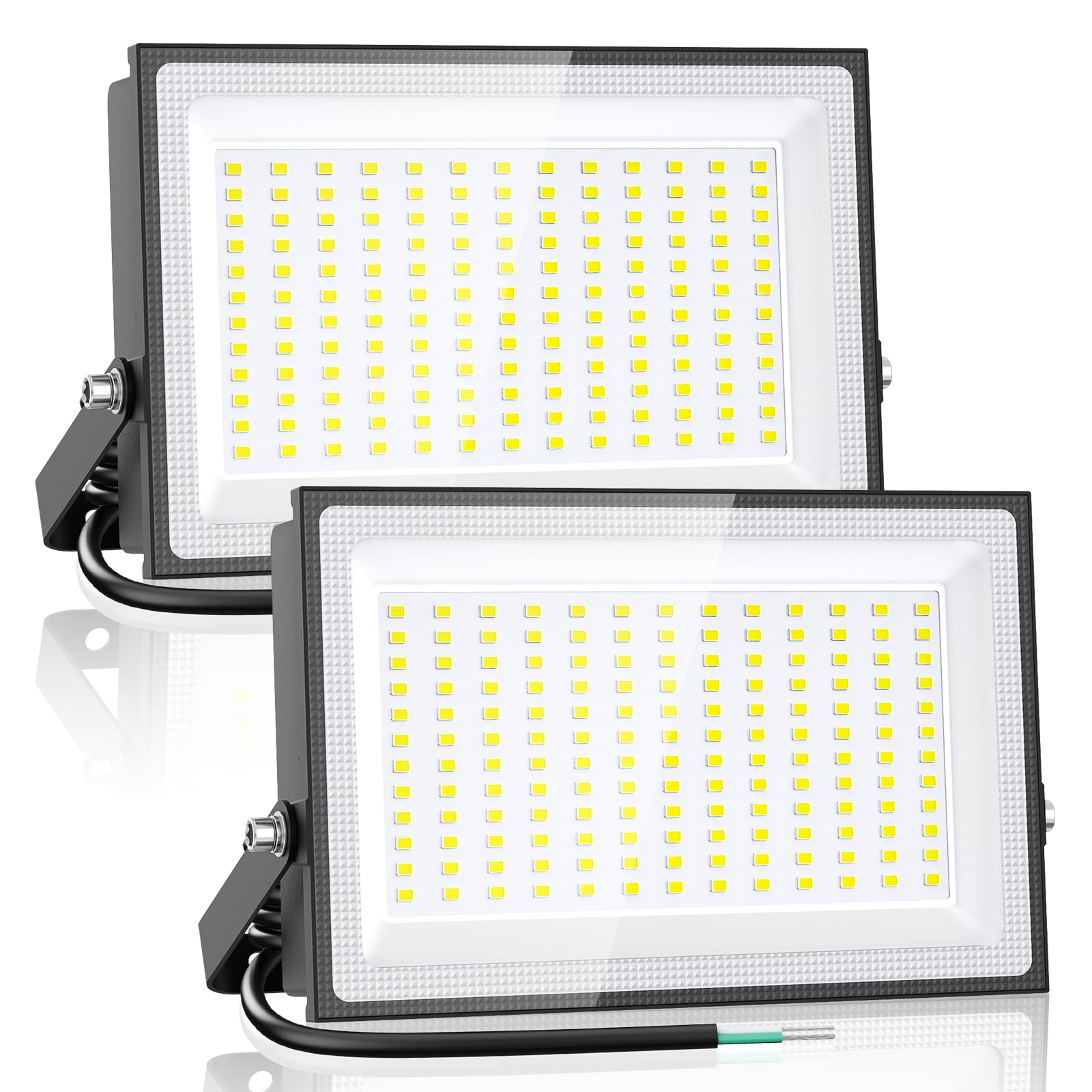 Onforu 150W LED Flood Light Outdoor, 12000LM Super Bright Security Light, IP66 Waterproof Outdoor Floodlight, 2 Pack 6500K Dayli