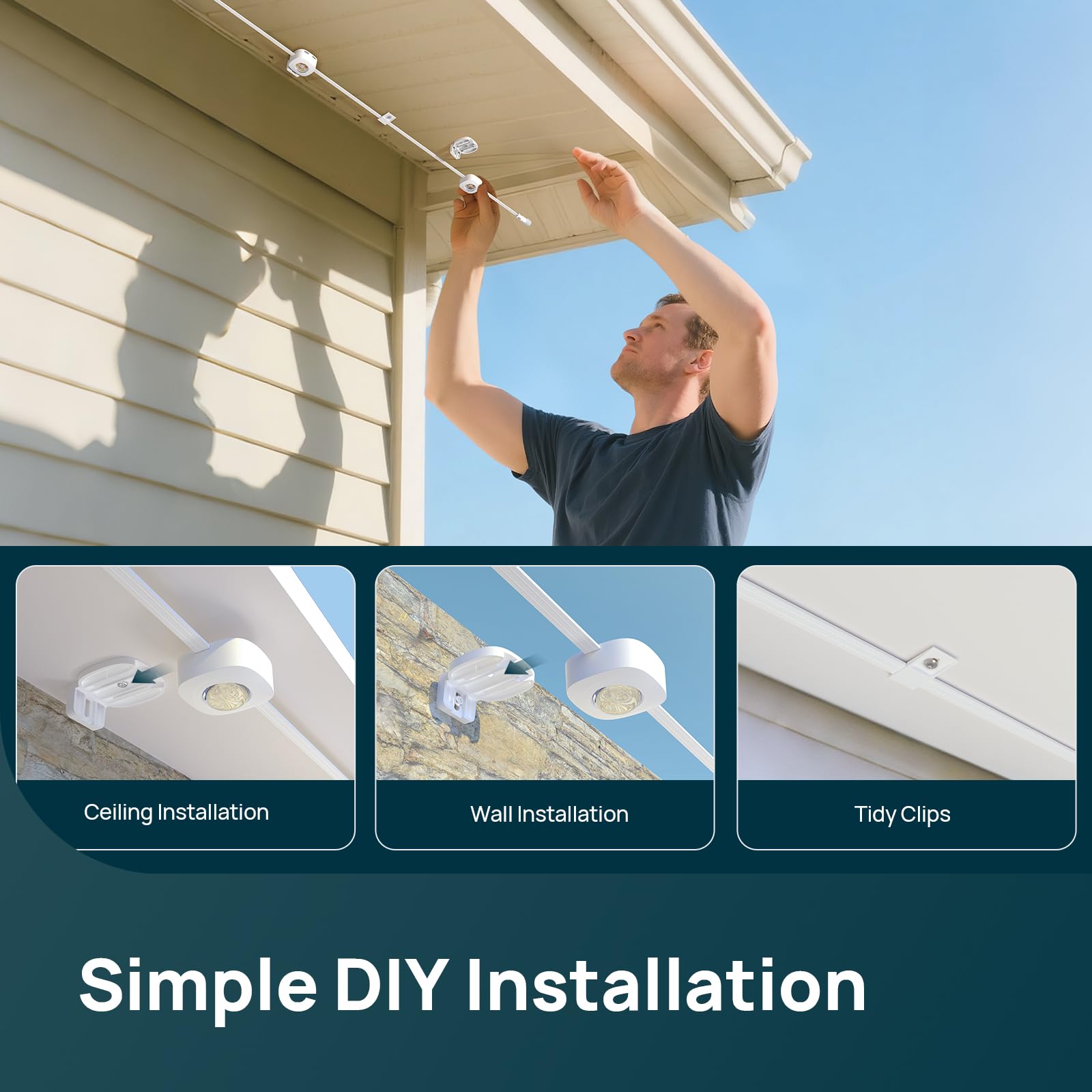 Linkind Permanent Outdoor Lights HP5,Smart AI RGBTW 150ft Christmas Lights, 85 Scenes Modes for Daily Holiday Christmas Decorati