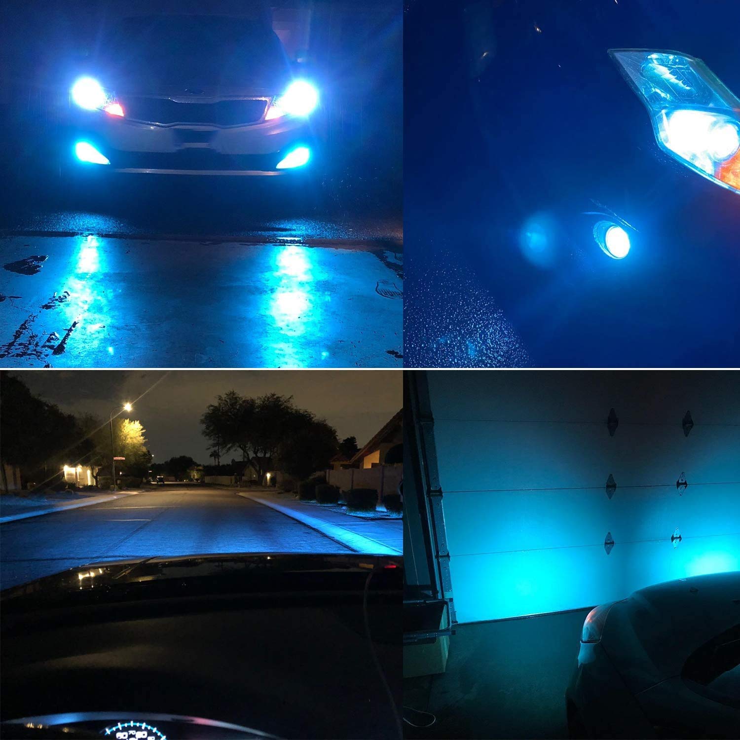BRISHINE H3 LED Fog Light Bulbs Pack of 2, 3030 Chips, Aluminum, Ice Blue, Model BRI-Fog14SMD3030-H3IB