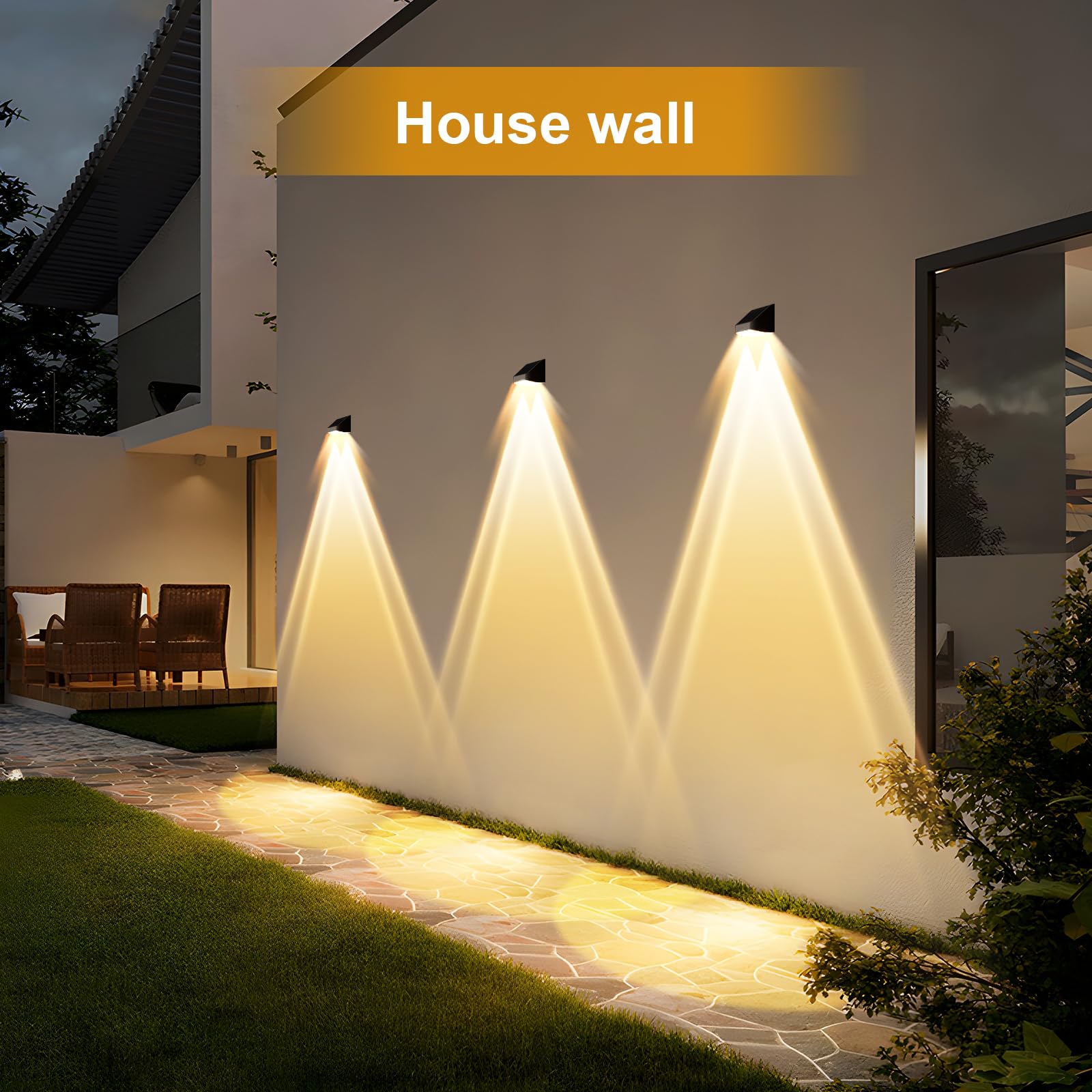 Yivsen Solar Fence Lights - 8 Pack Waterproof Dusk to Dawn Acrylic Lighting, 3000/4000/6000K - Perfect for Winter & Rainy Days